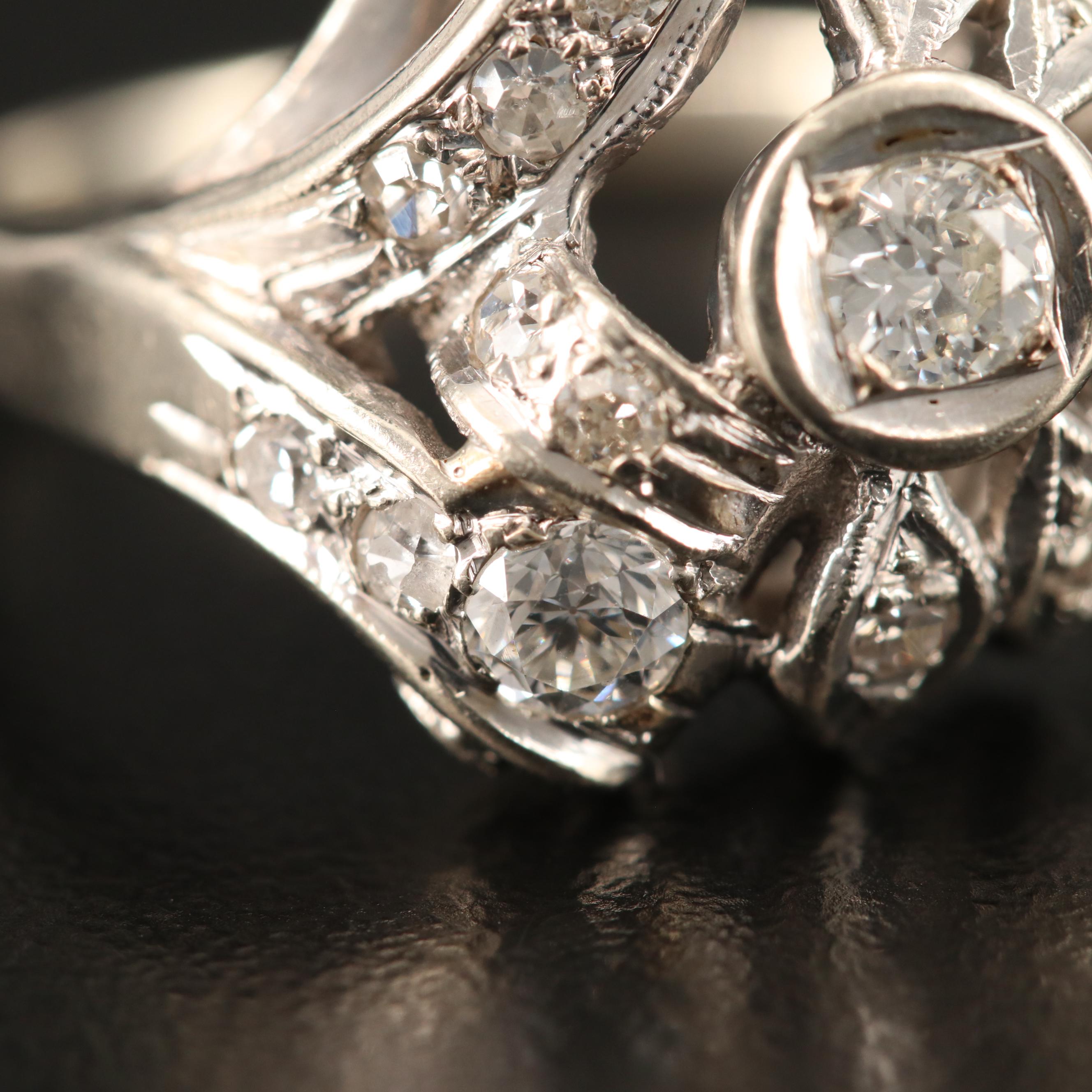 Vintage 14K Diamond Ring