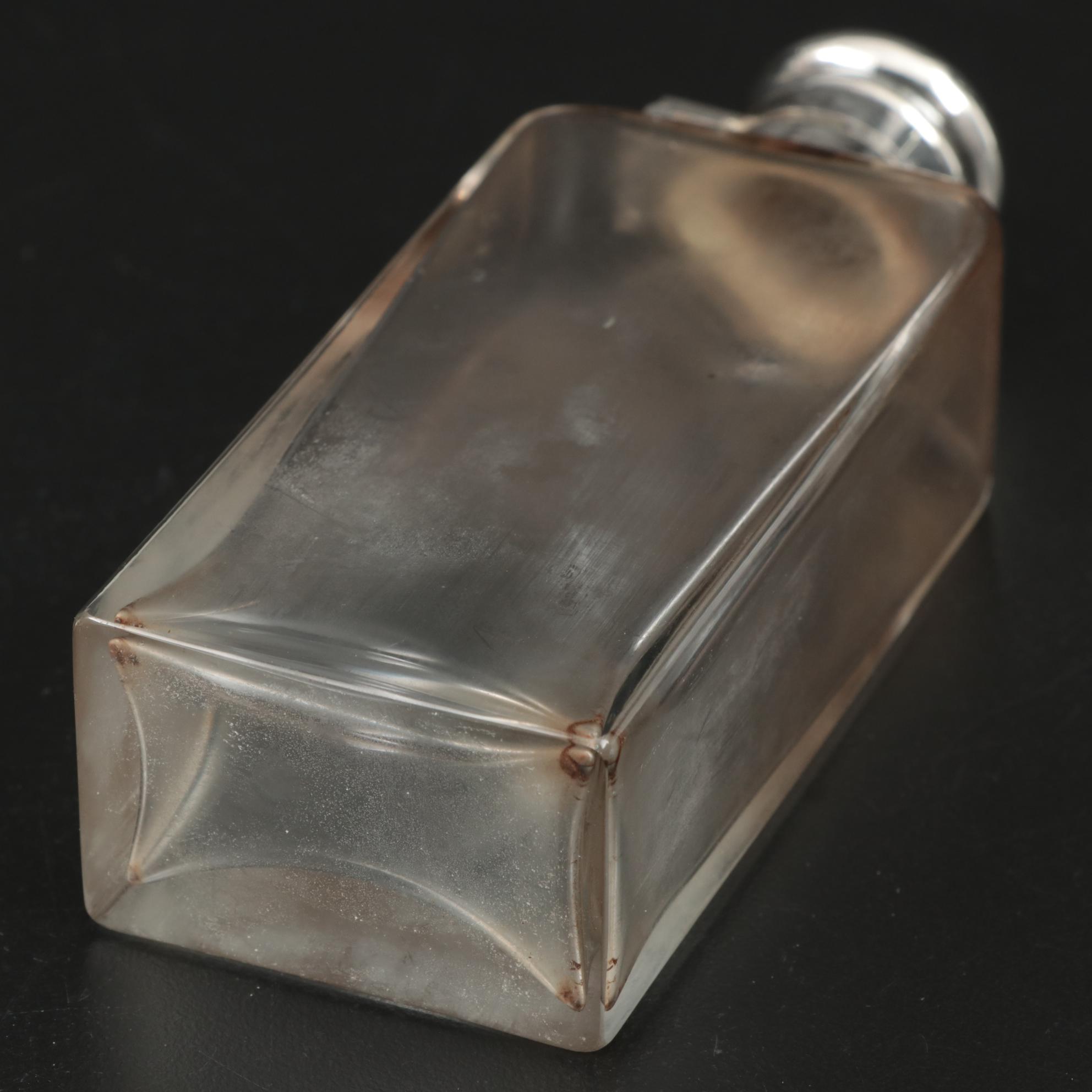 James Dixon & Sons Sandwich Box with Flask in Leather Case