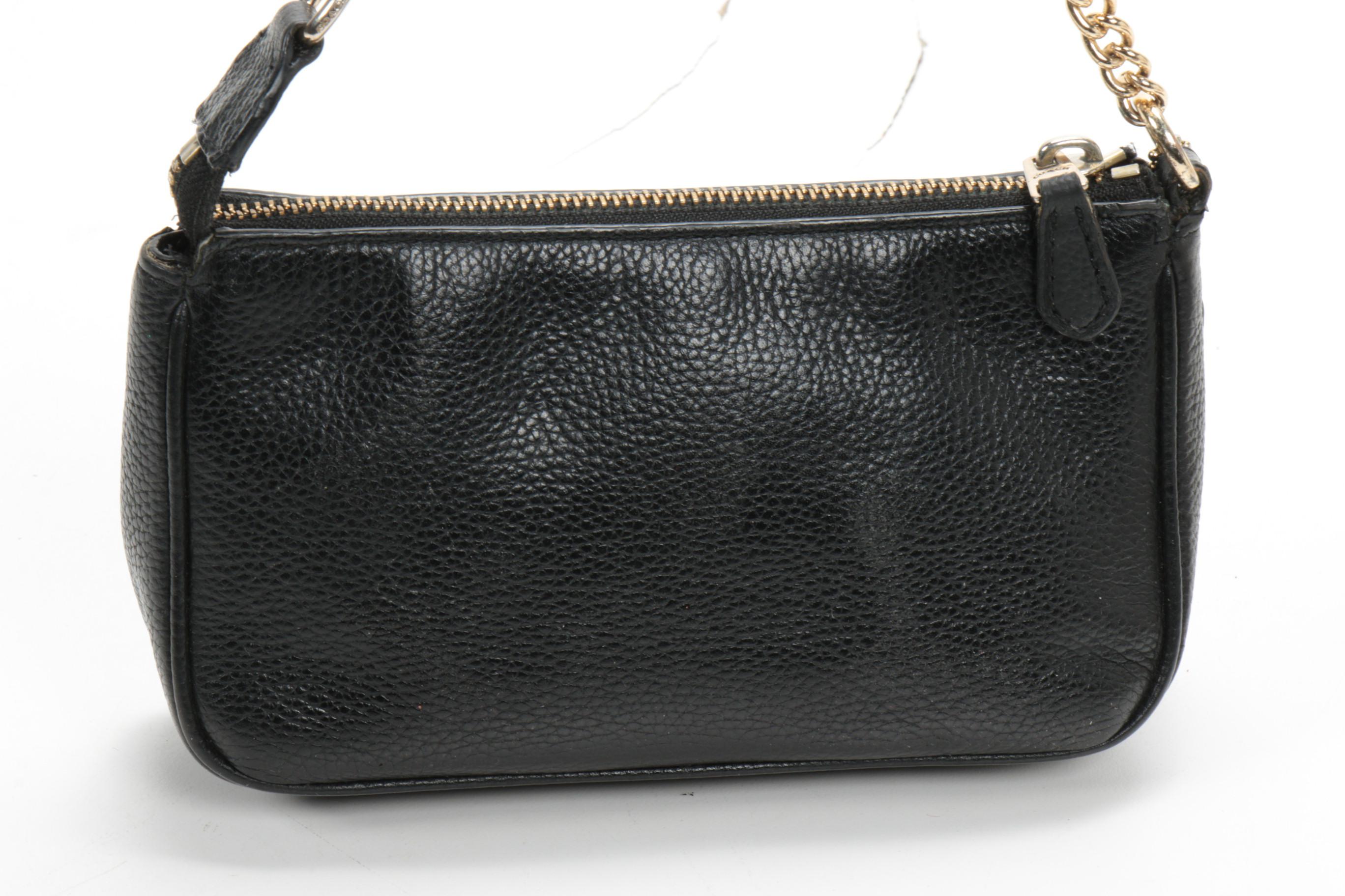 Coach Nolita Wristlet 19 and Wristlet in Black Polished Pebble Leather