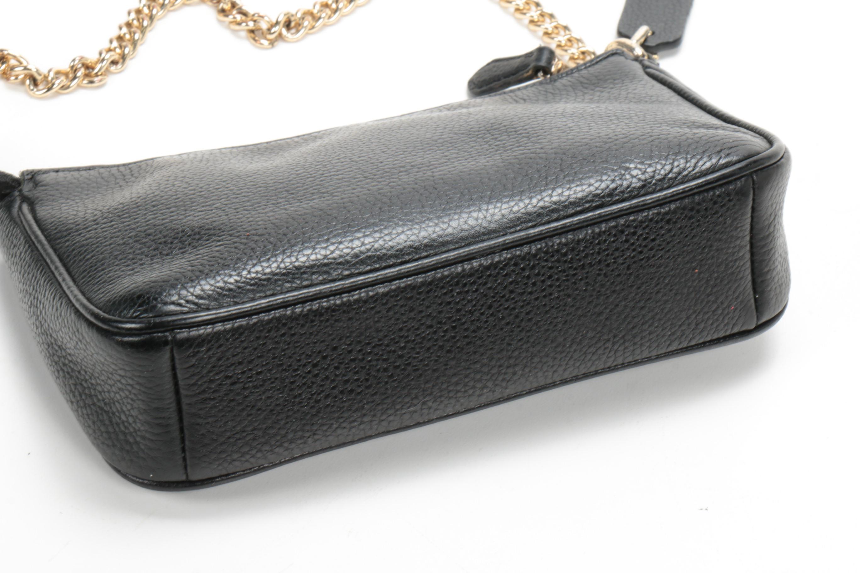 Coach Nolita Wristlet 19 and Wristlet in Black Polished Pebble Leather