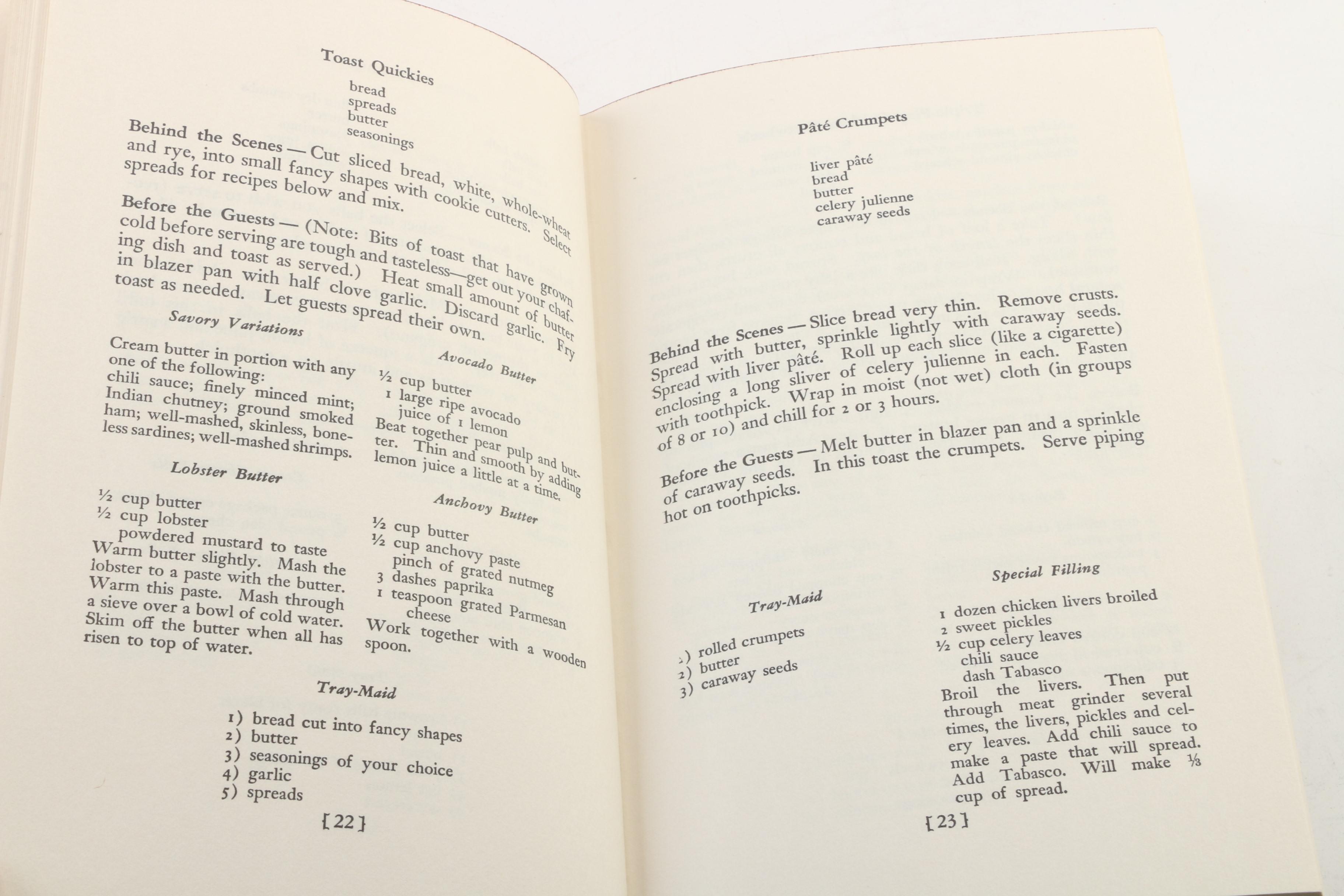 First Edition "Having Tea" by Calvert and Other Cookbooks and Cleaning Tip Books