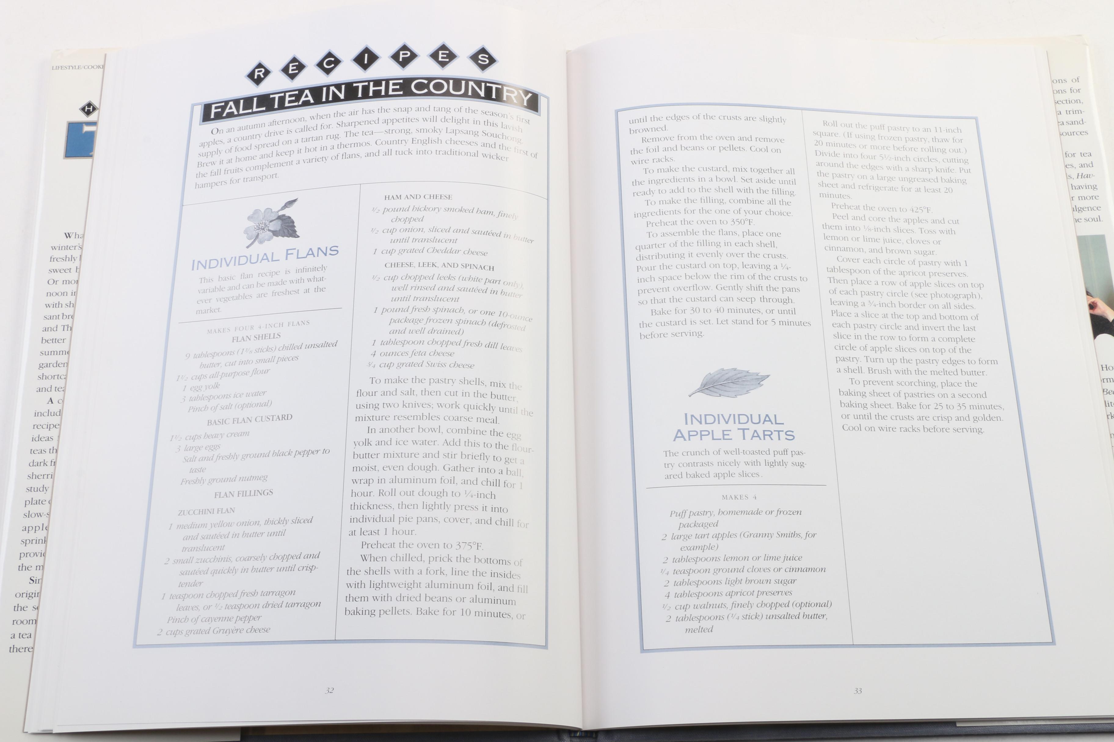 First Edition "Having Tea" by Calvert and Other Cookbooks and Cleaning Tip Books