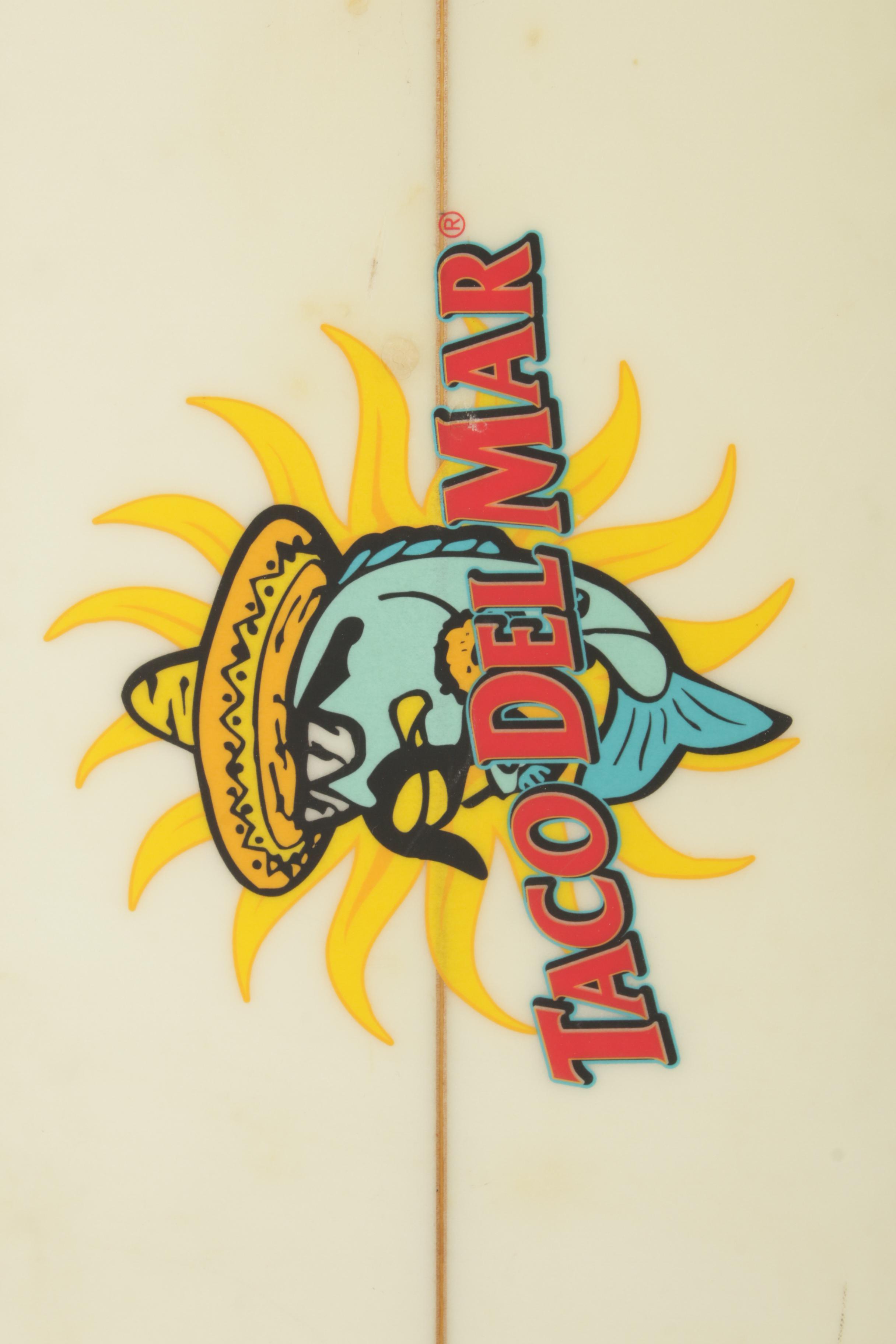 Surfboard Advertisement Memorabilia Featuring Hollister