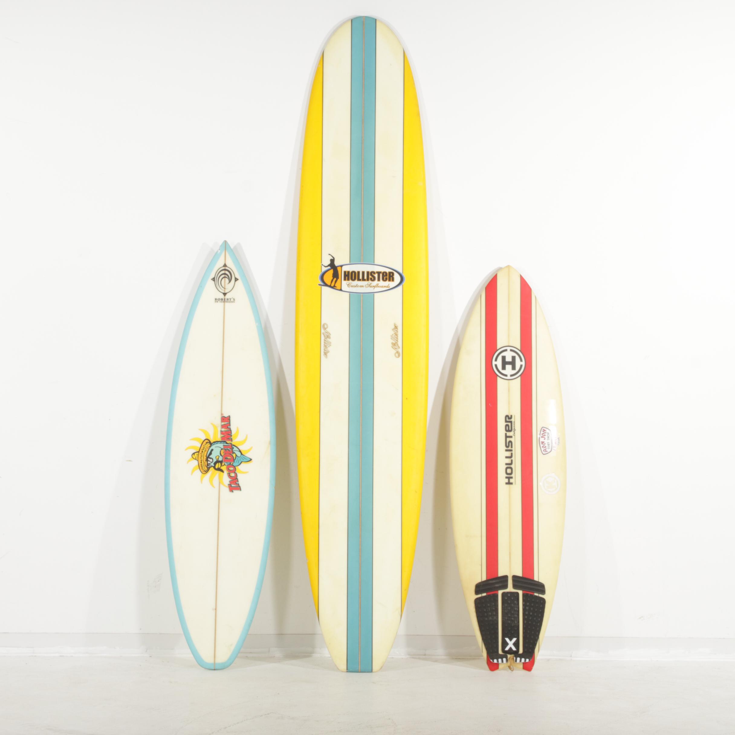 Surfboard Advertisement Memorabilia Featuring Hollister