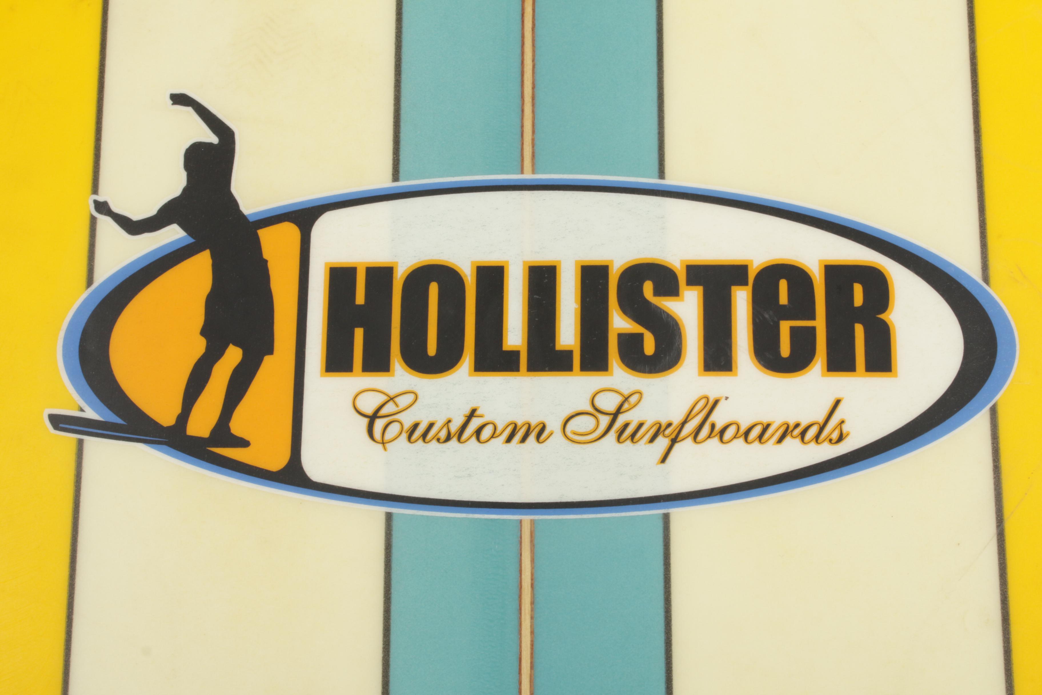 Surfboard Advertisement Memorabilia Featuring Hollister