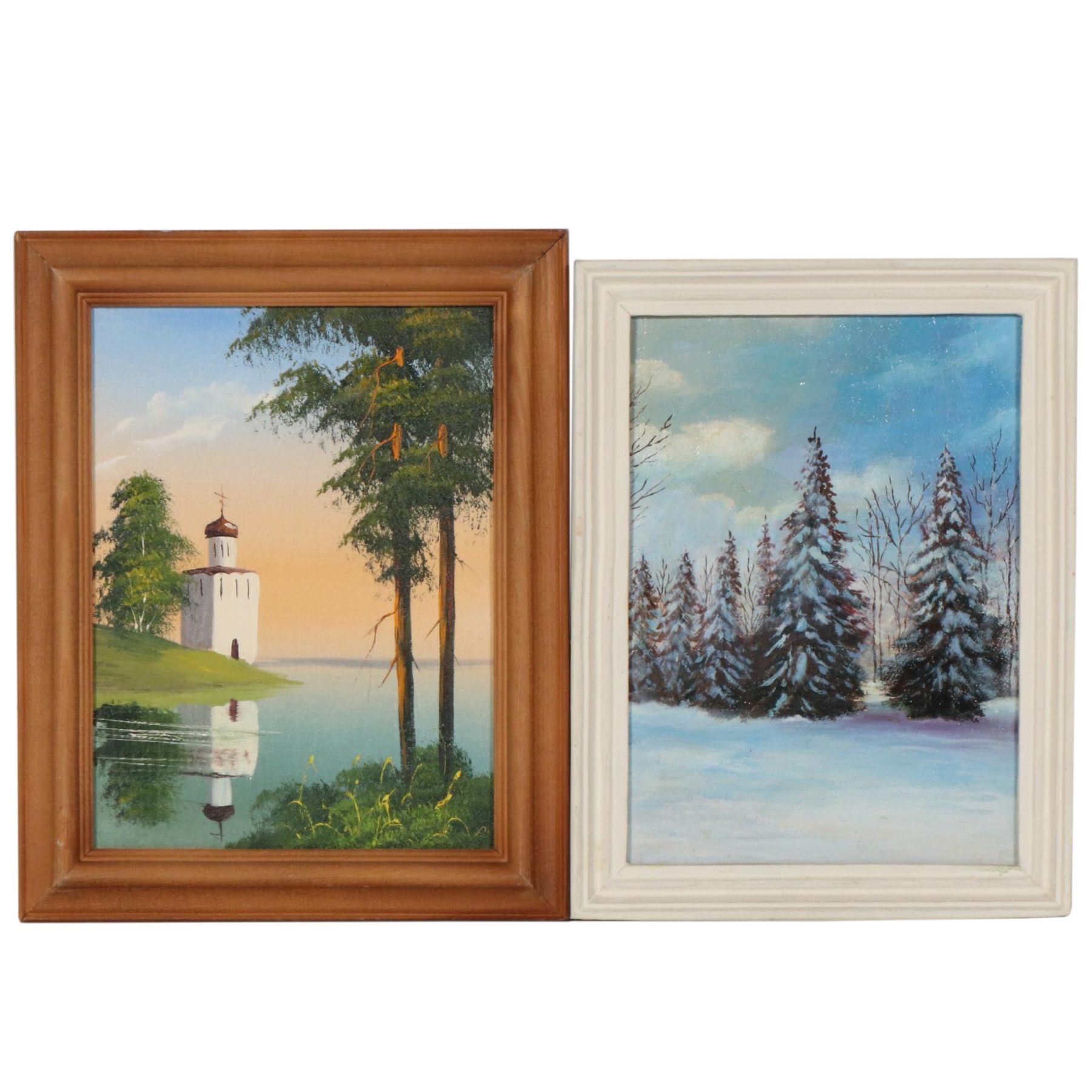 K. Yermakova Oil Paintings of Russian Scenes, Circa 1990