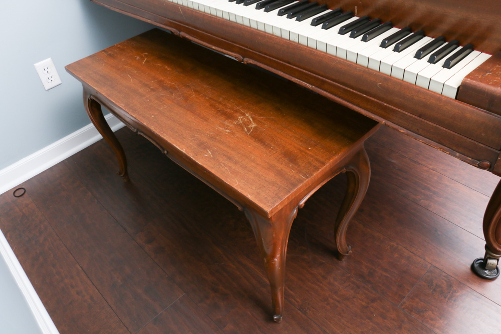 Chickering & Sons Baby Grand Piano with Bench, circa 1920s