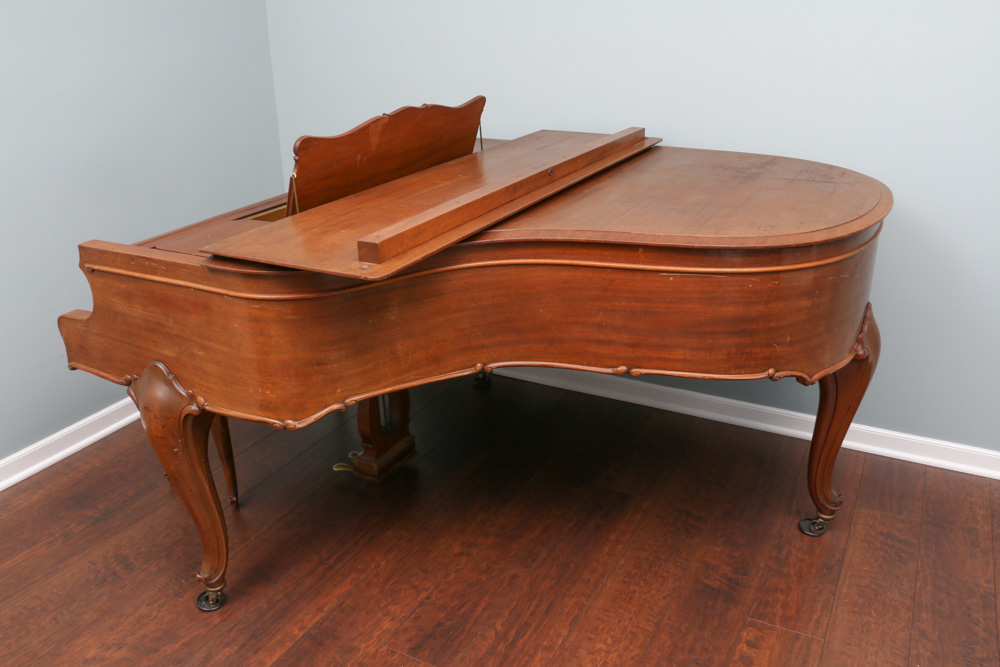 Chickering & Sons Baby Grand Piano with Bench, circa 1920s