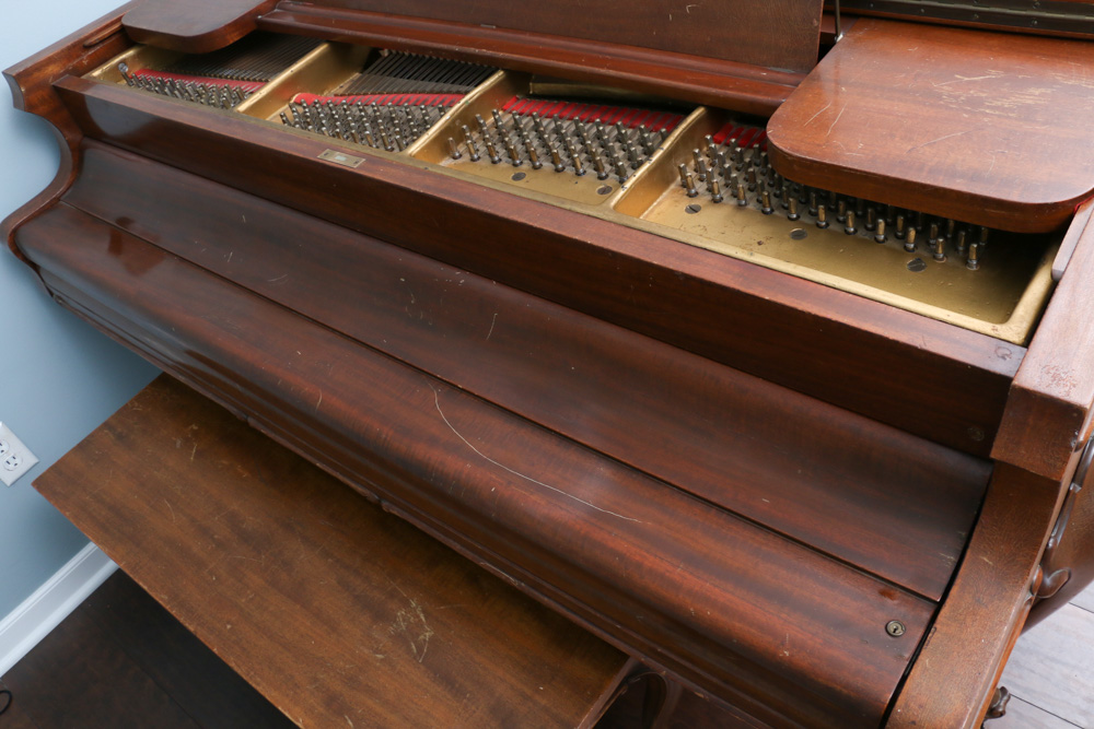 Chickering & Sons Baby Grand Piano with Bench, circa 1920s