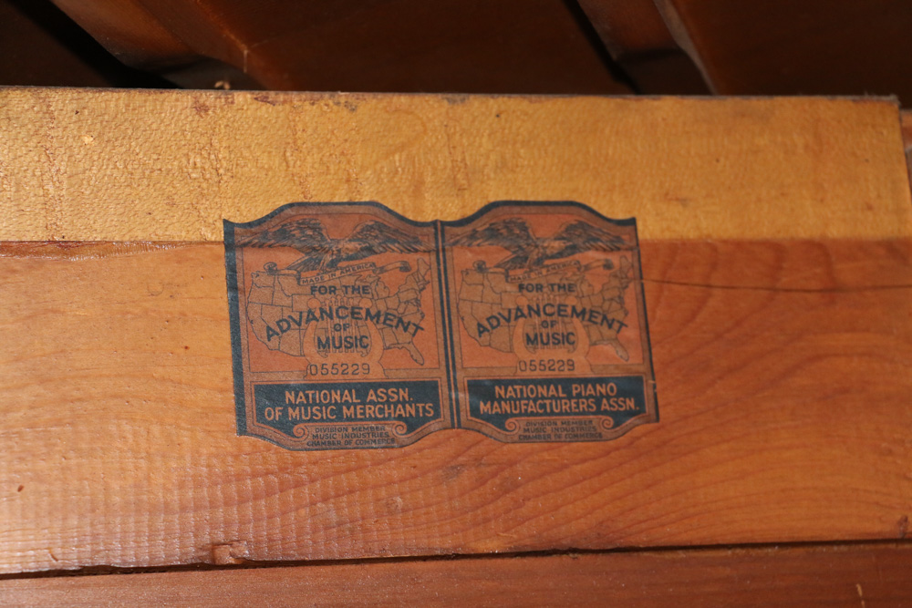 Chickering & Sons Baby Grand Piano with Bench, circa 1920s