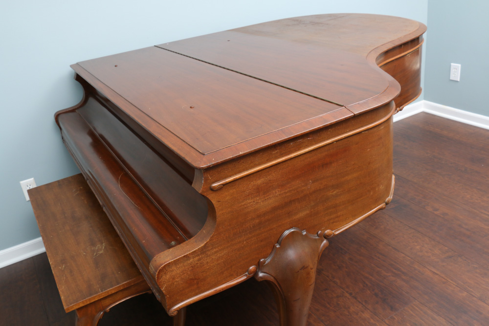 Chickering & Sons Baby Grand Piano with Bench, circa 1920s