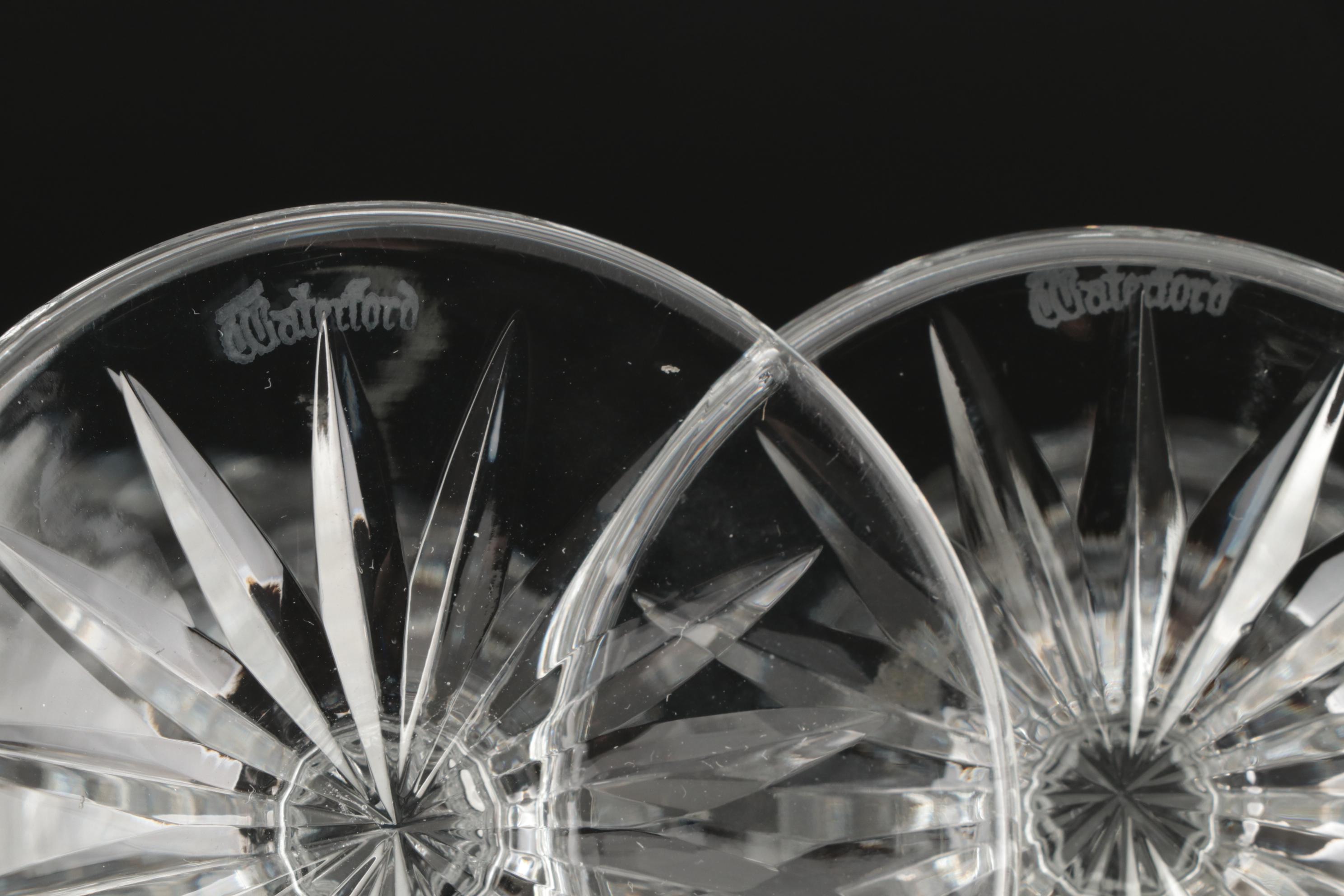 Waterford Crystal "Powerscourt" Water Goblets, Mid to Late 20th Century