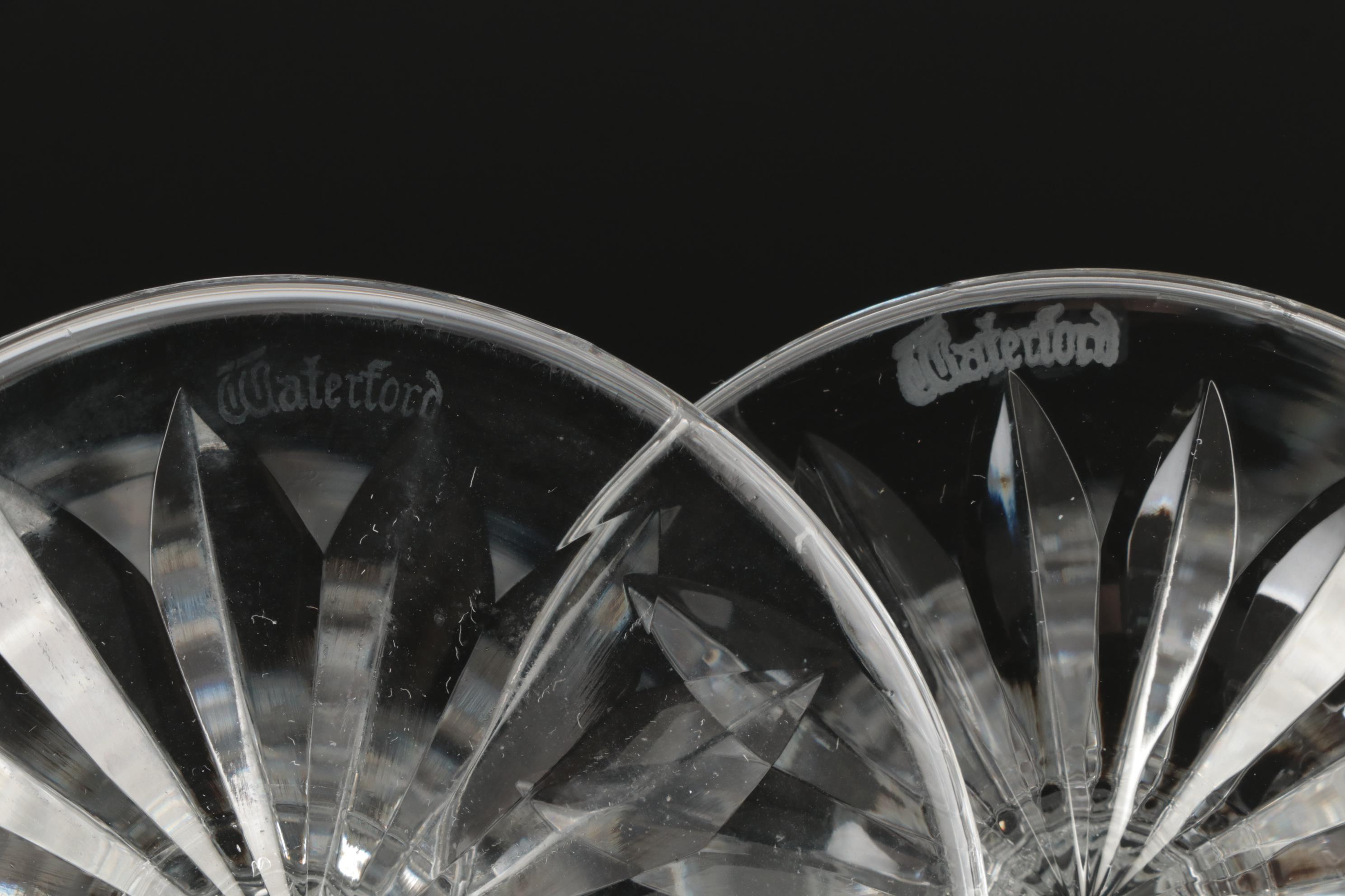 Waterford Crystal "Powerscourt" Water Goblets, Mid to Late 20th Century