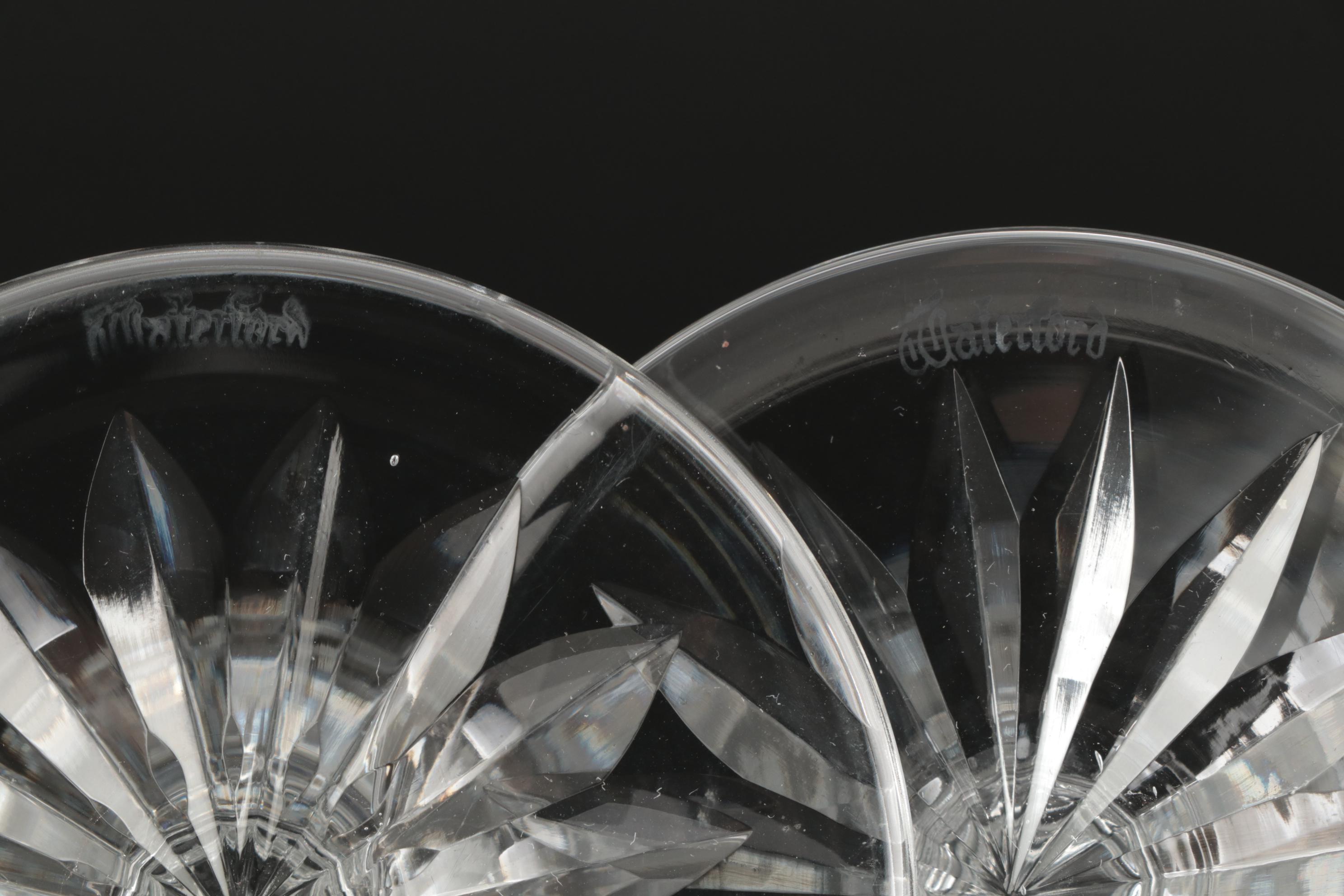 Waterford Crystal "Powerscourt" Water Goblets, Mid to Late 20th Century