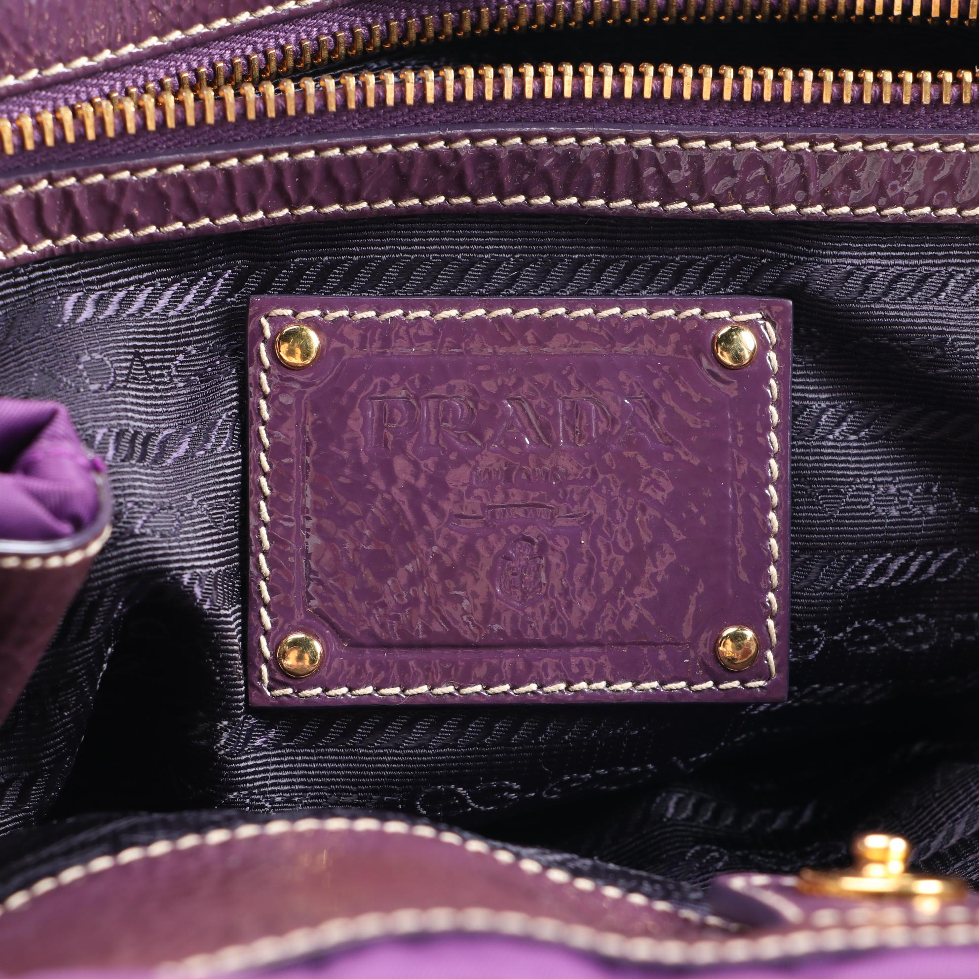 Prada Tessuto Nylon Pietre Jeweled Tote in Anemone