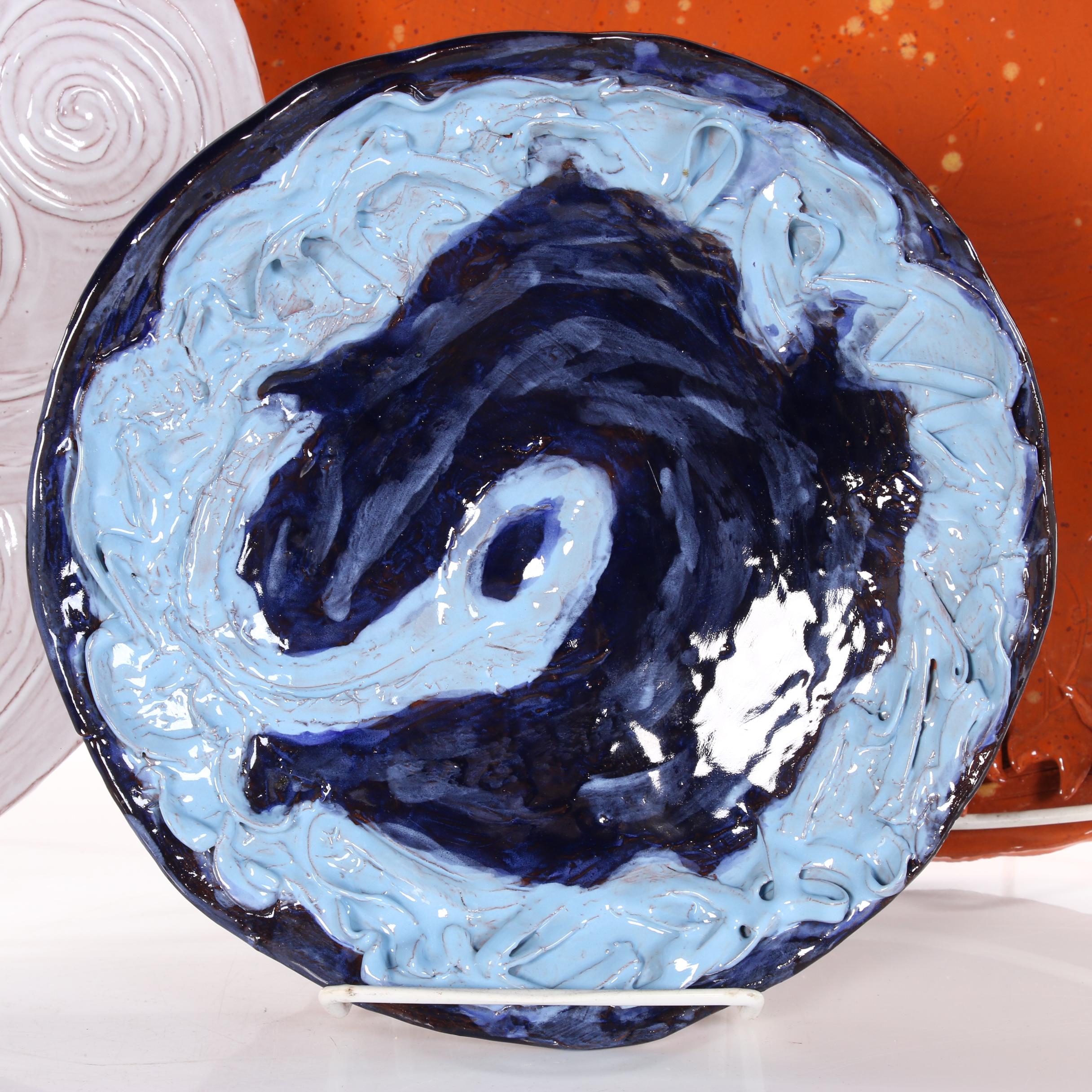 Carlos J. Perez and Anthony Becker Ceramic Sculpture "The 4 Elements Plate Set"