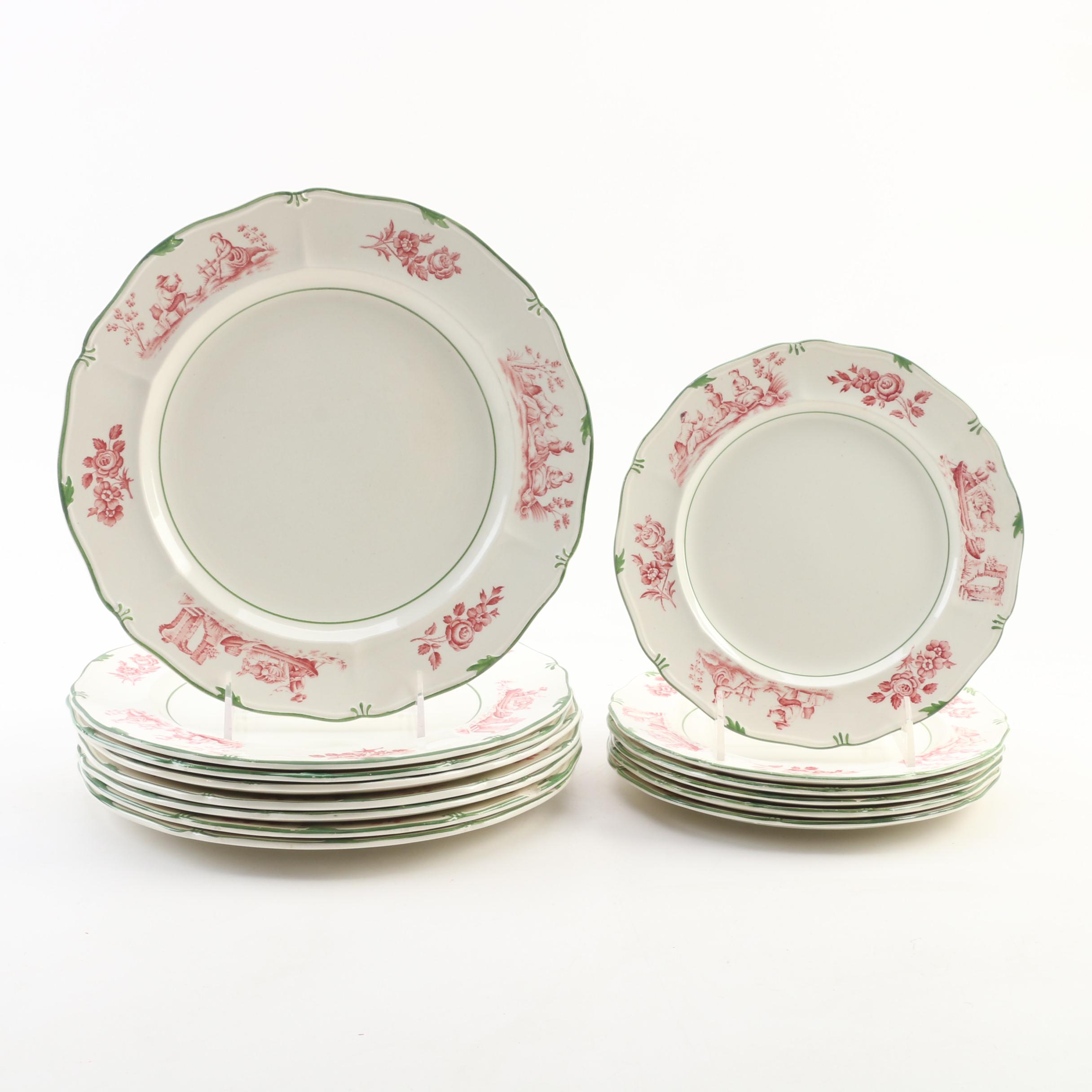 Wedgwood "Personages" Earthenware Dinnerware, Early 20th Century