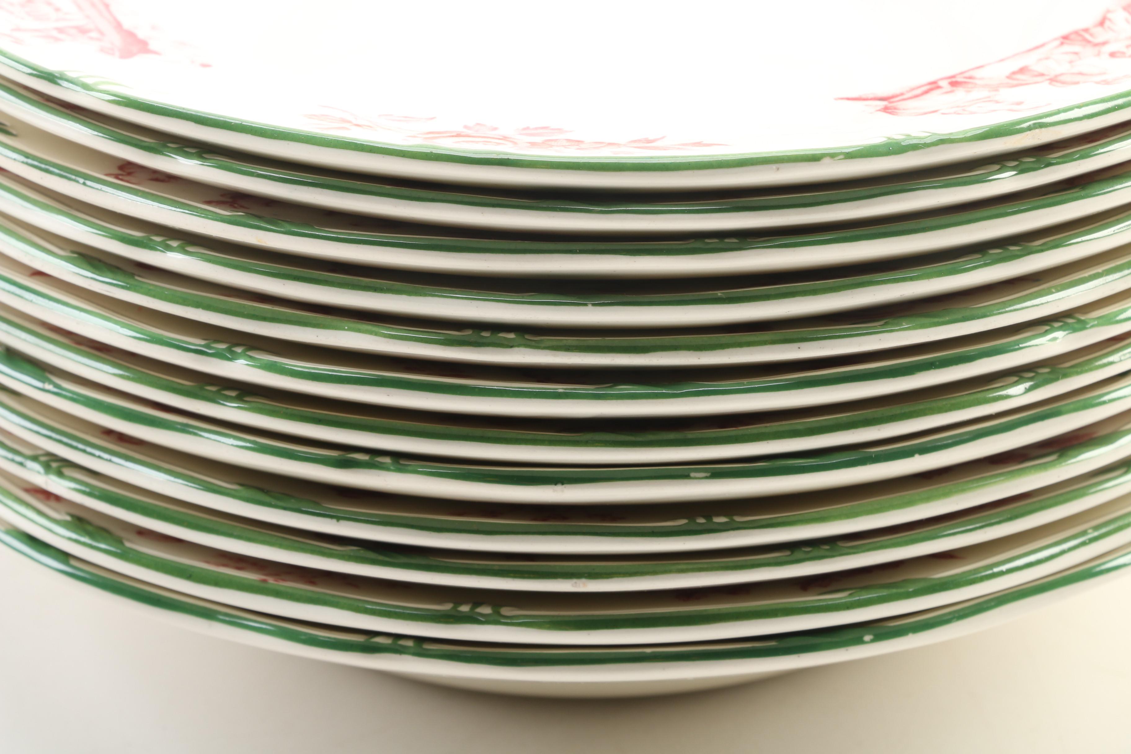 Wedgwood "Personages" Earthenware Dinnerware, Early 20th Century