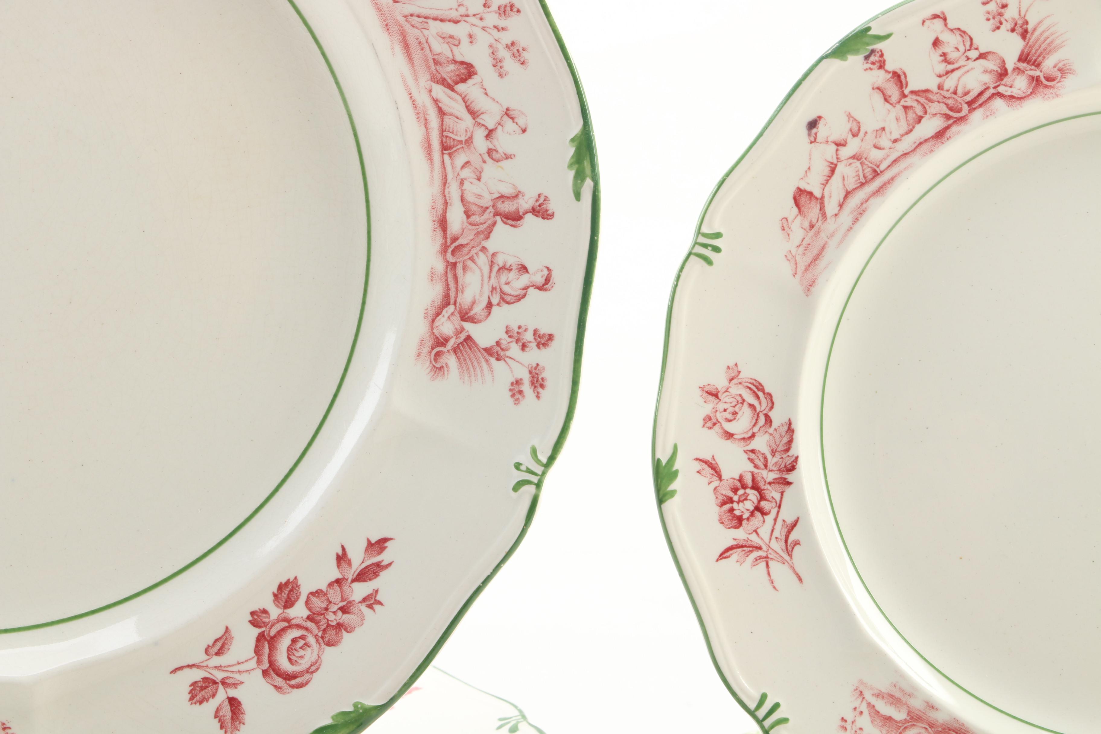 Wedgwood "Personages" Earthenware Dinnerware, Early 20th Century