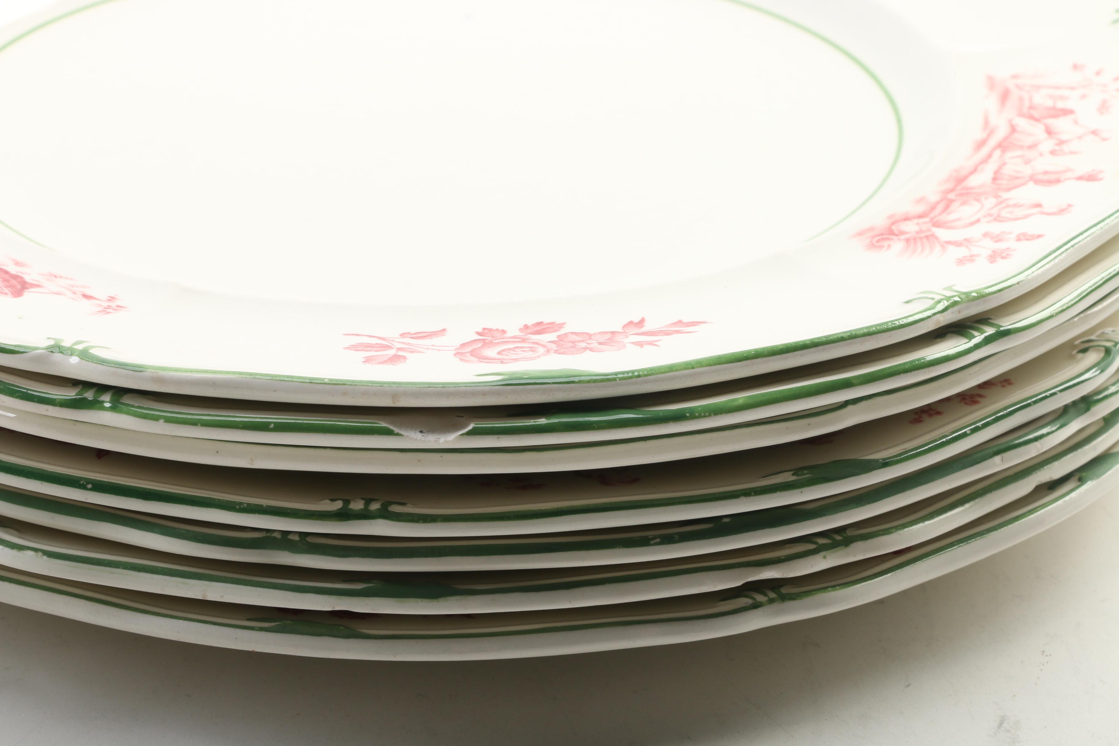 Wedgwood "Personages" Earthenware Dinnerware, Early 20th Century