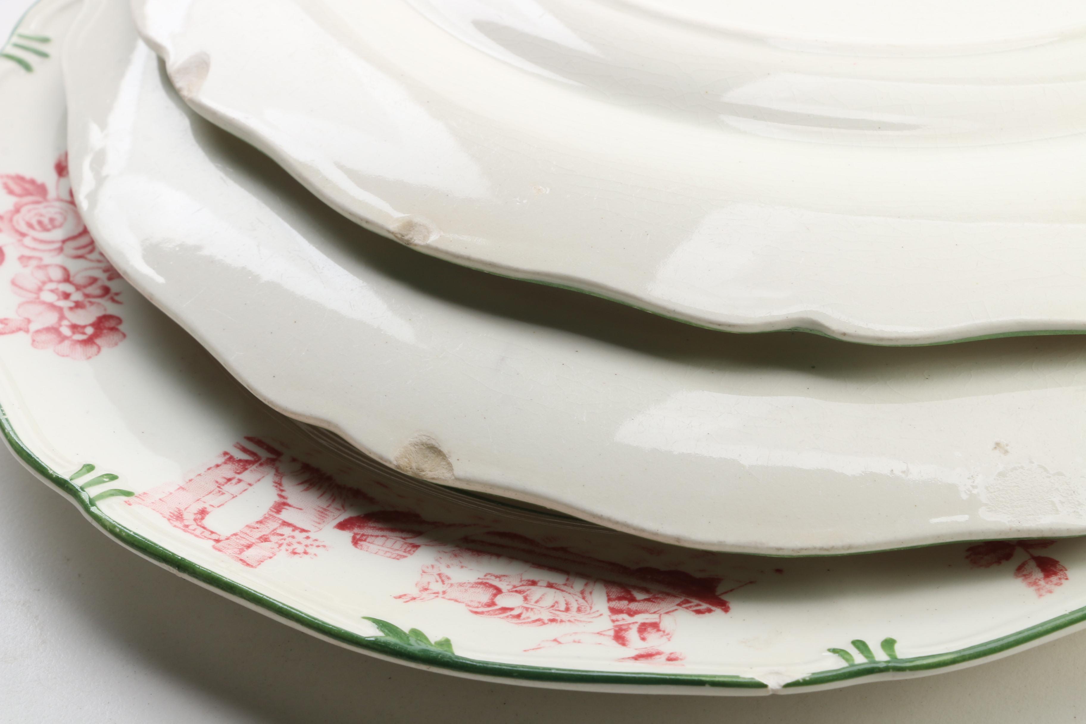 Wedgwood "Personages" Earthenware Dinnerware, Early 20th Century