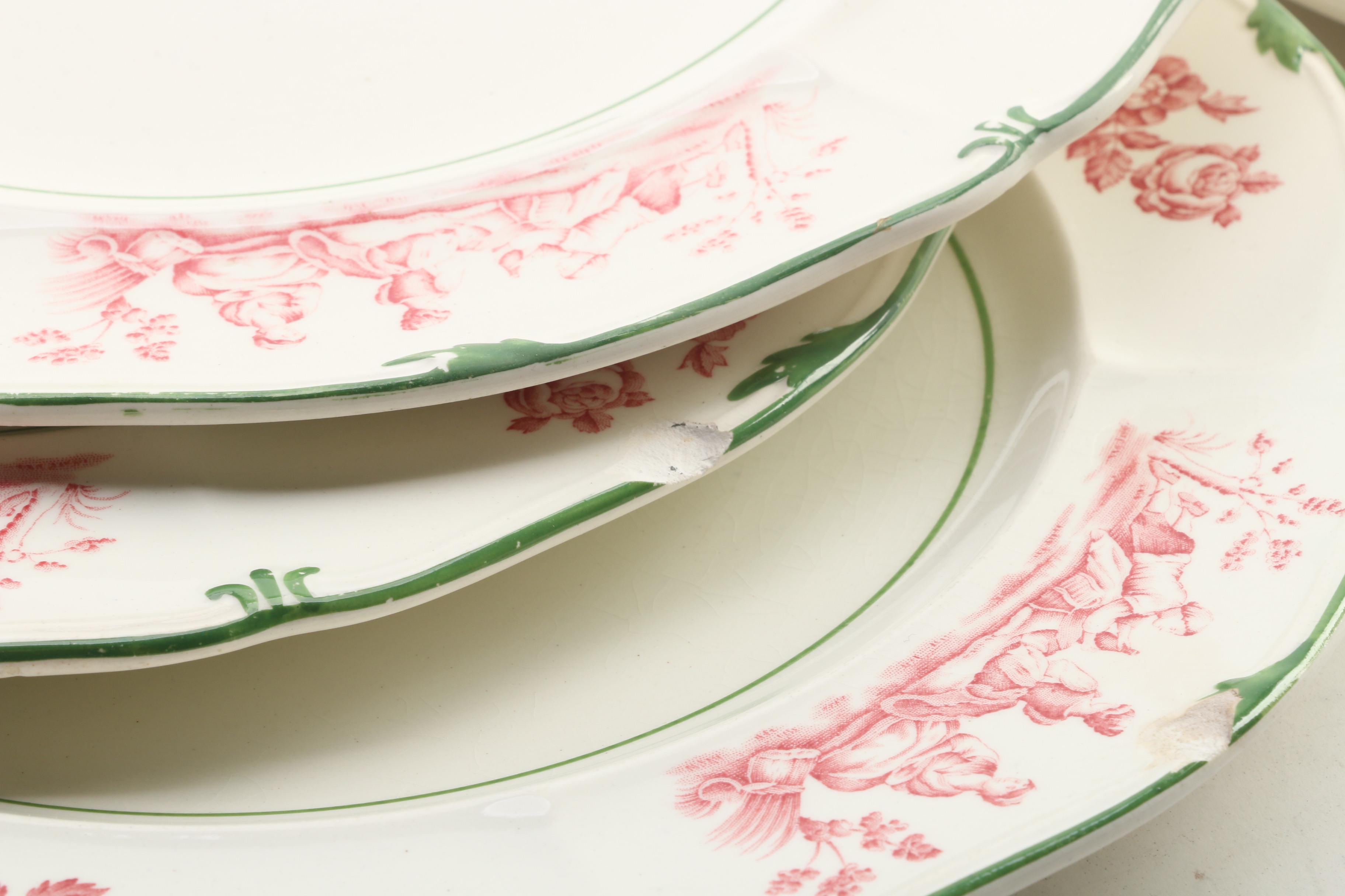 Wedgwood "Personages" Earthenware Dinnerware, Early 20th Century