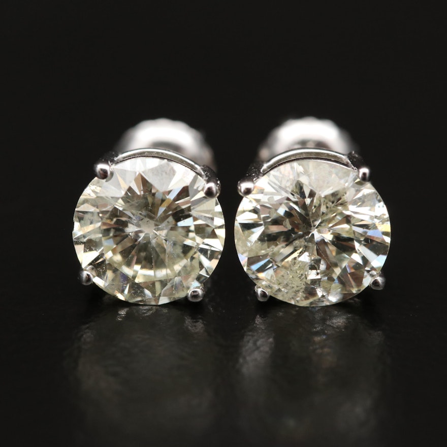 14K 3.11 CTW Diamond Stud Earrings