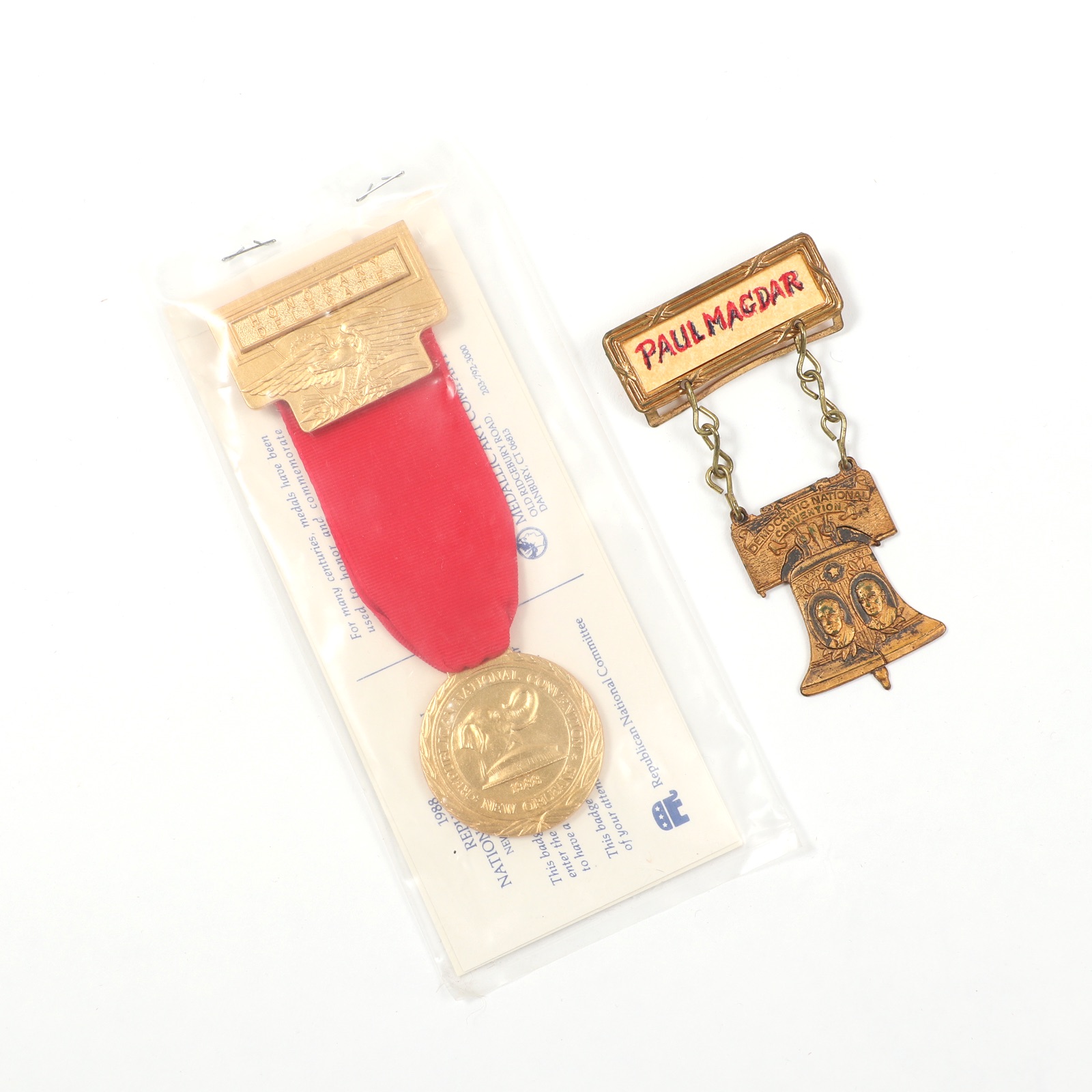 Republican & Democratic National Convention Badges