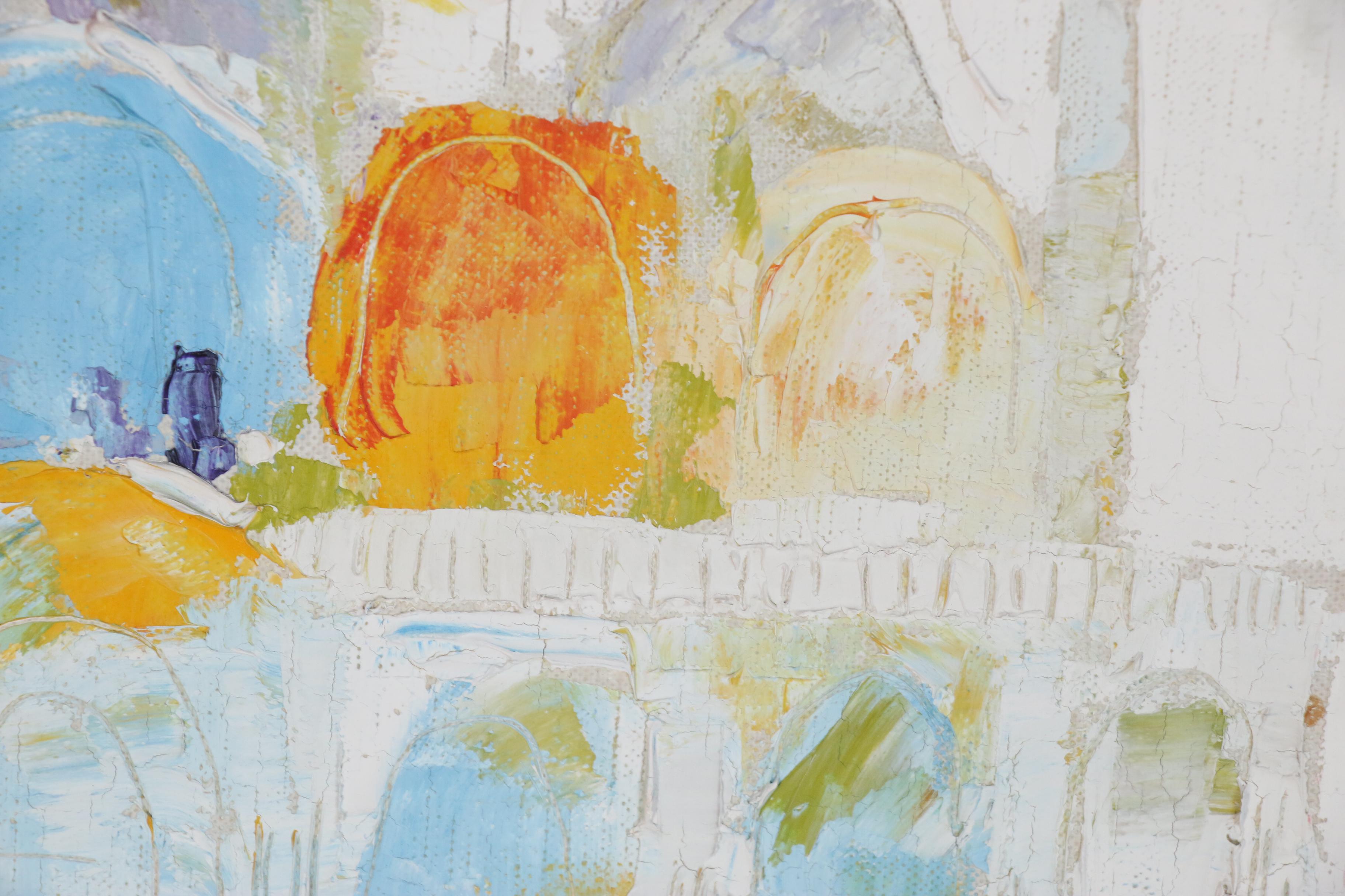 Cedric Chang Oil Painting "St. Mark's Basilica in the Afternoon Sun", 1965