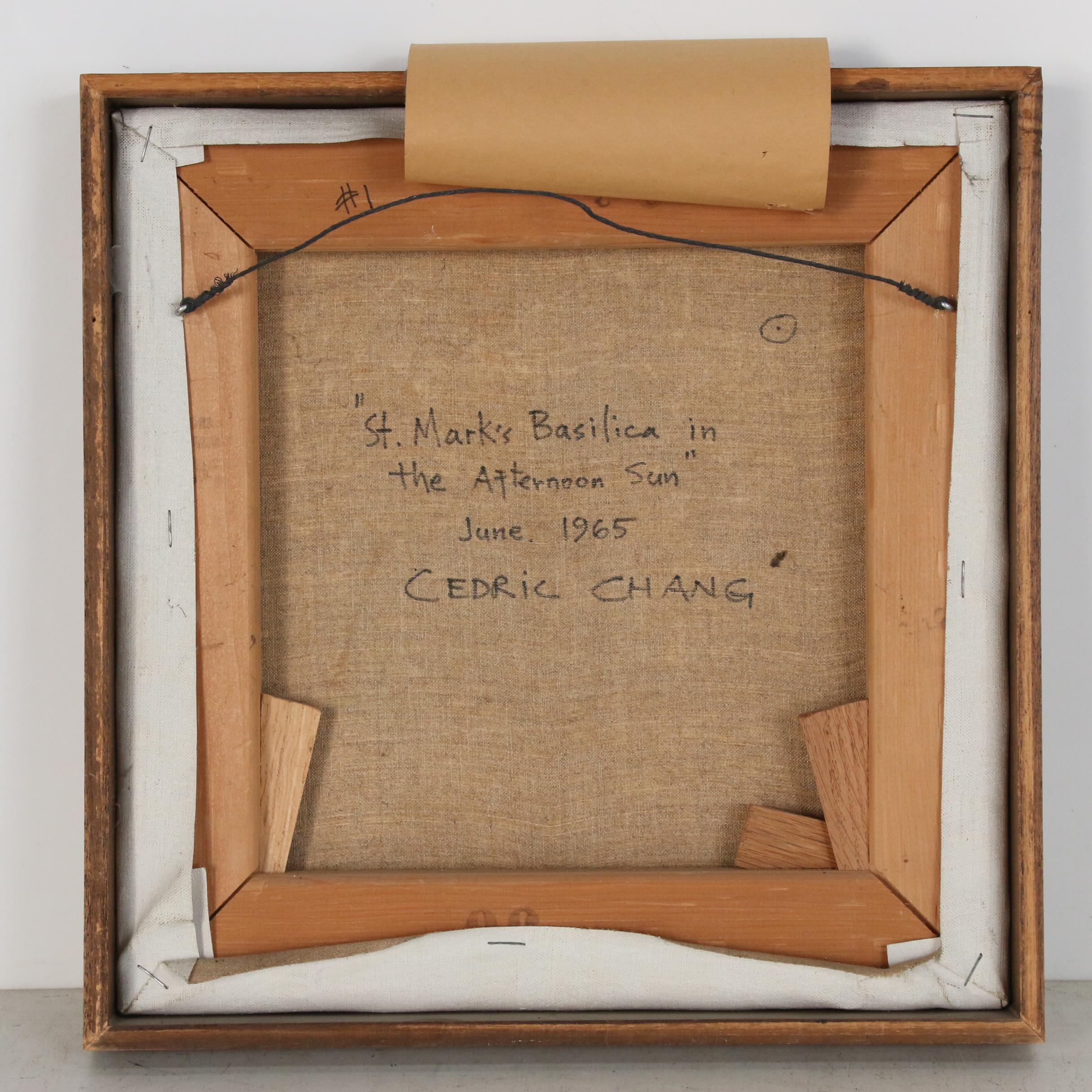 Cedric Chang Oil Painting "St. Mark's Basilica in the Afternoon Sun", 1965