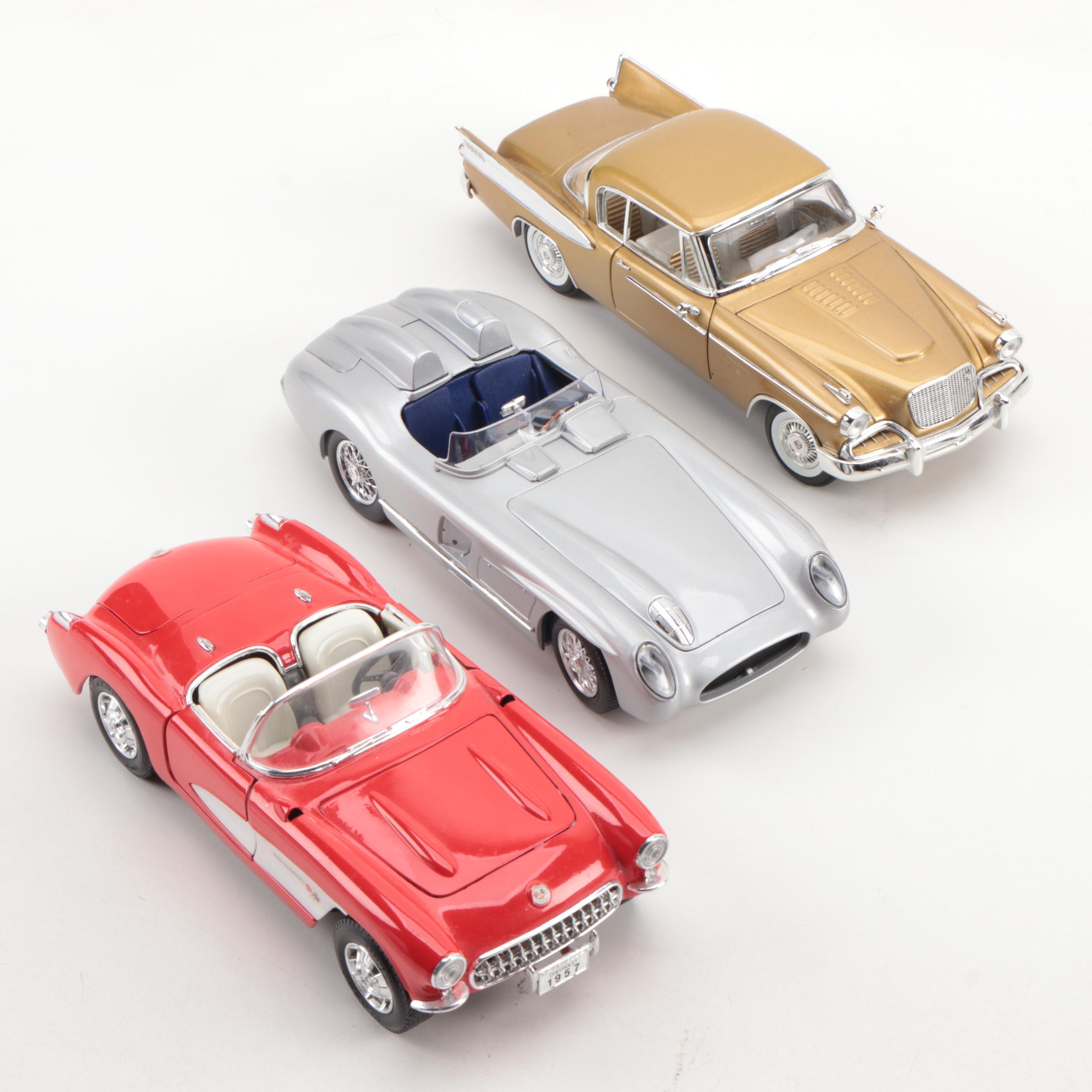 Bburago Mercedes-Benz 300 SLR with Other Diecast Cars
