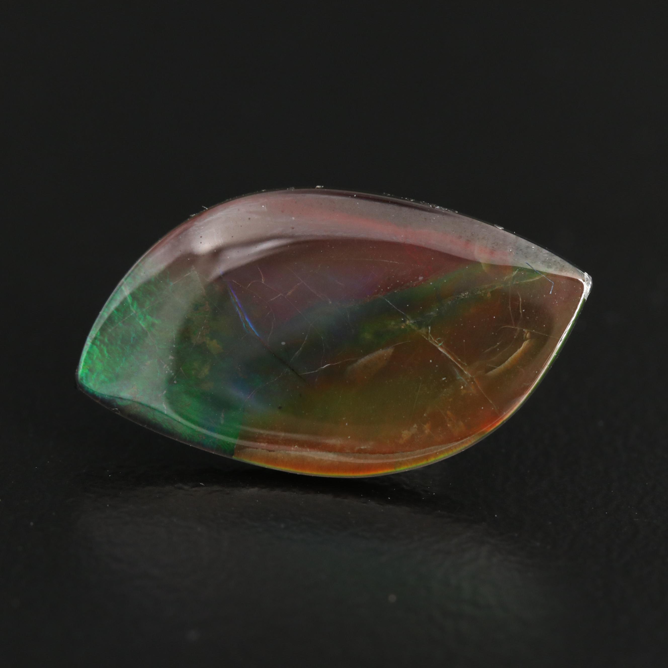 Loose Leaf Cabochon Ammolite Triplet