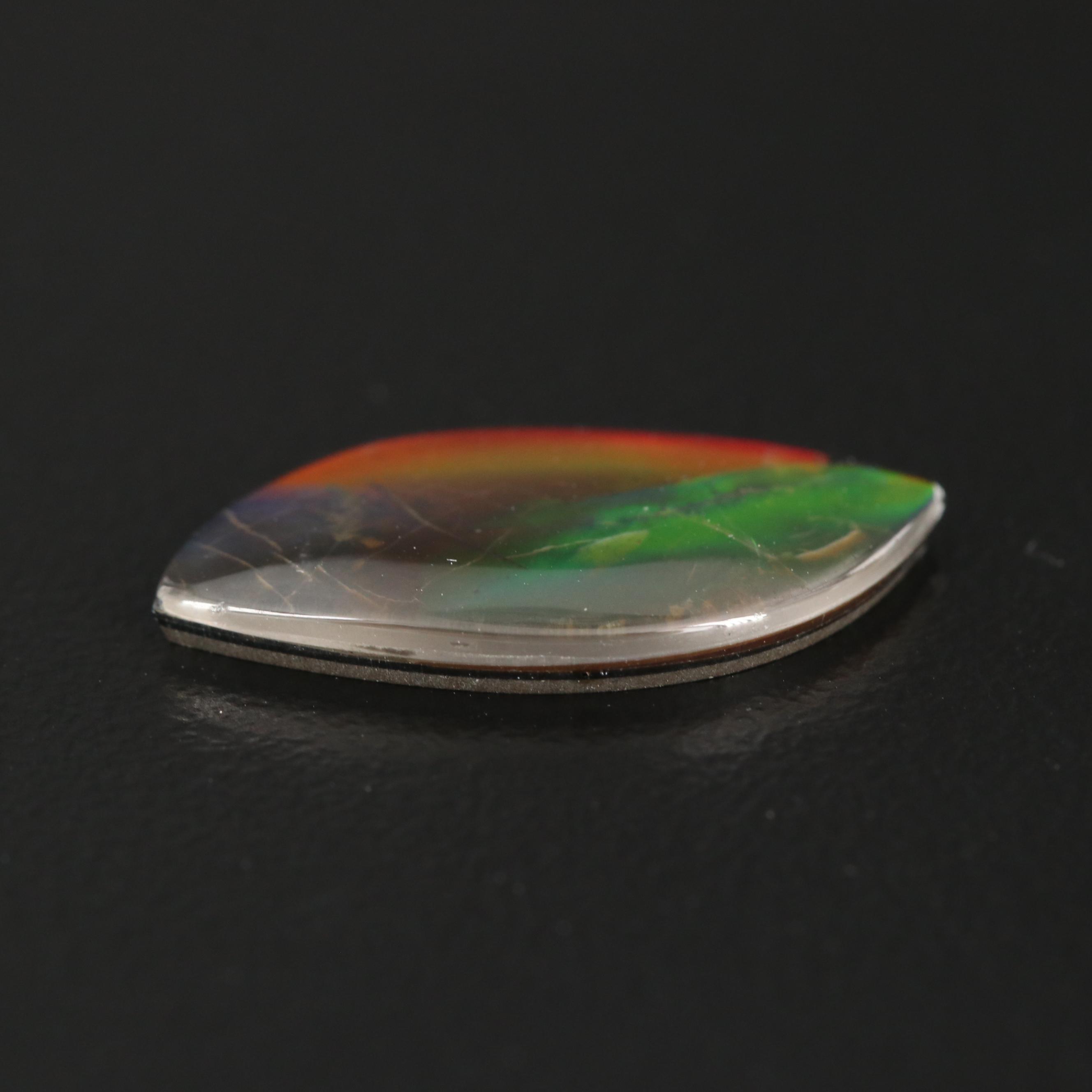 Loose Leaf Cabochon Ammolite Triplet