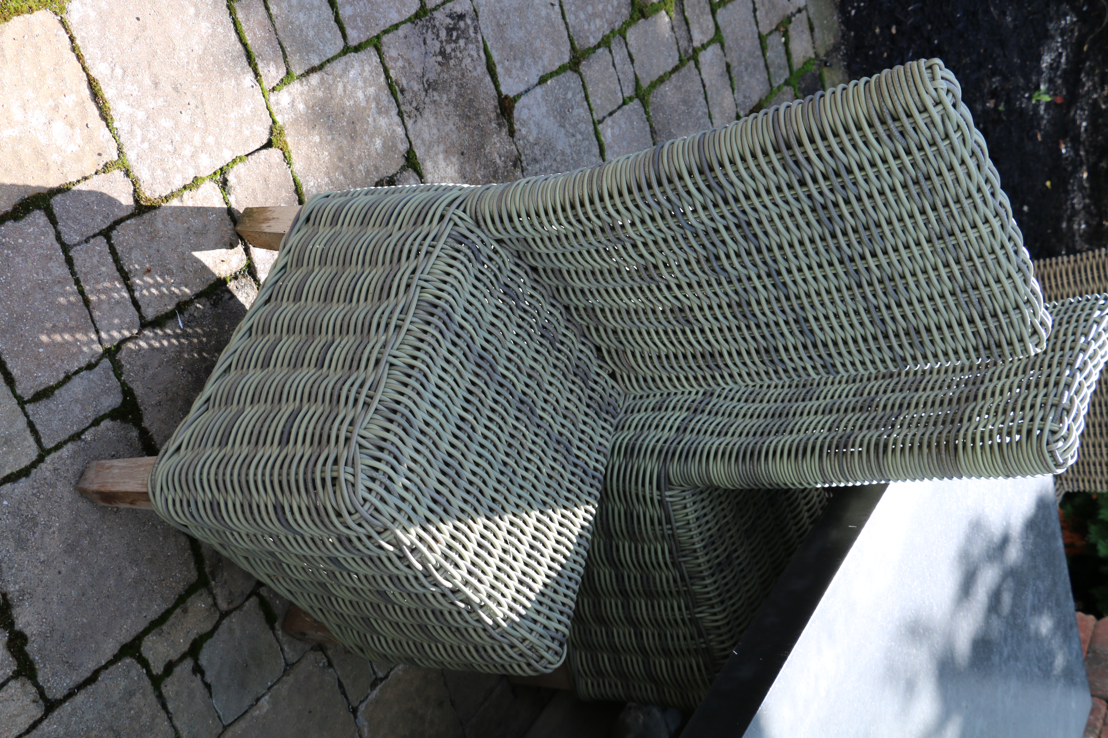 Restoration Hardware "Provence Collection" Wicker Patio Chairs and Dining Table