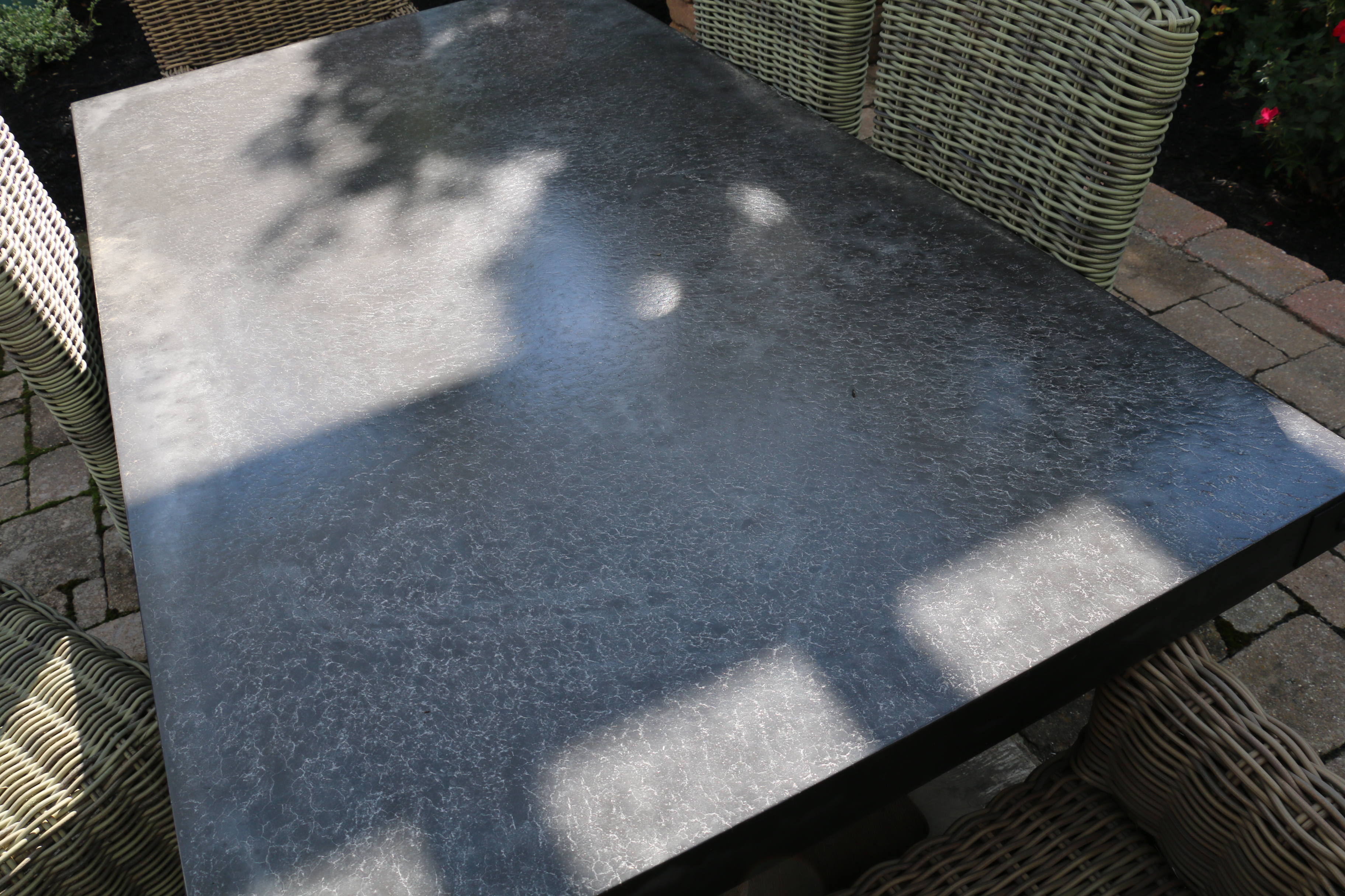 Restoration Hardware "Provence Collection" Wicker Patio Chairs and Dining Table