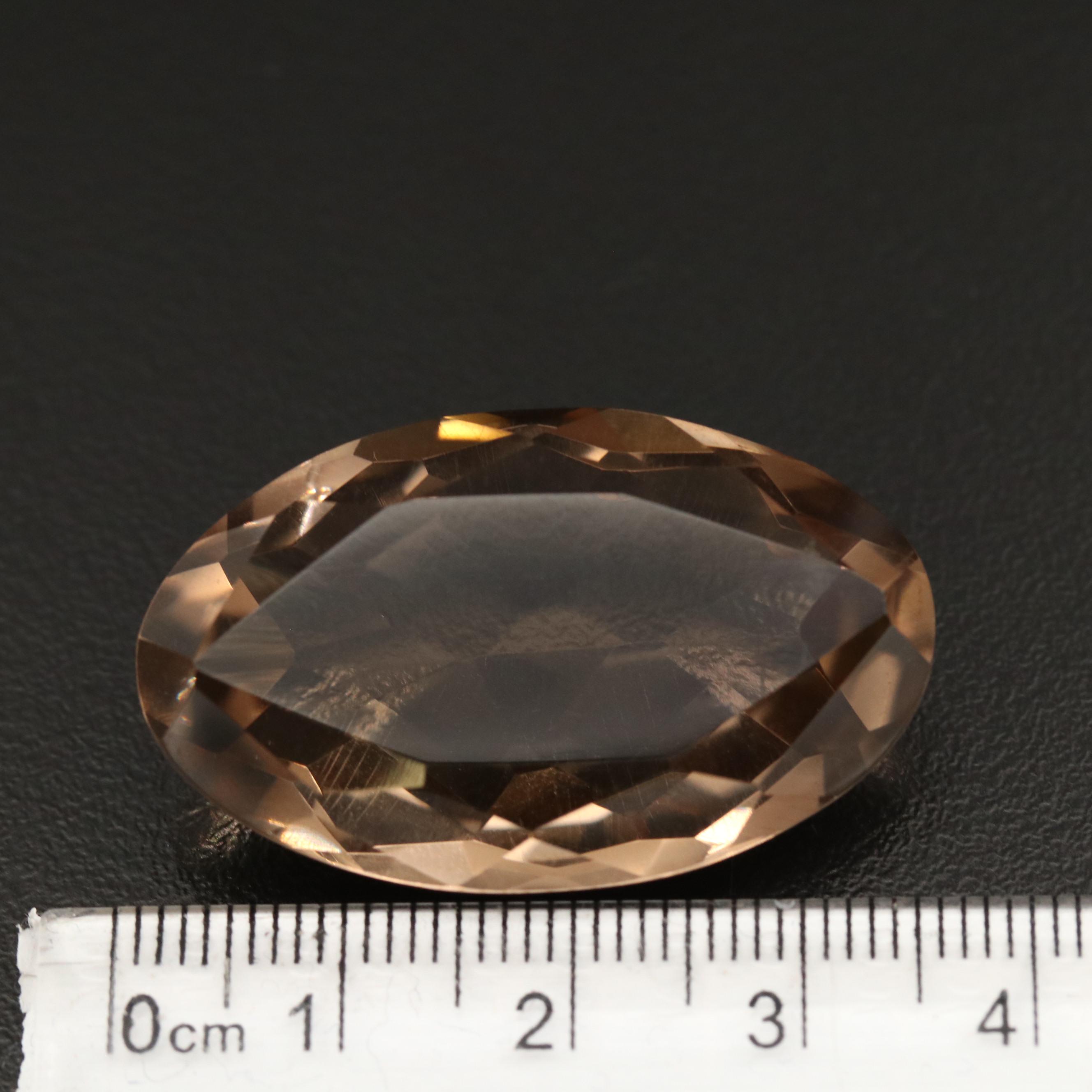 Loose 220.92 CTW Faceted Smoky Quartz and Glass