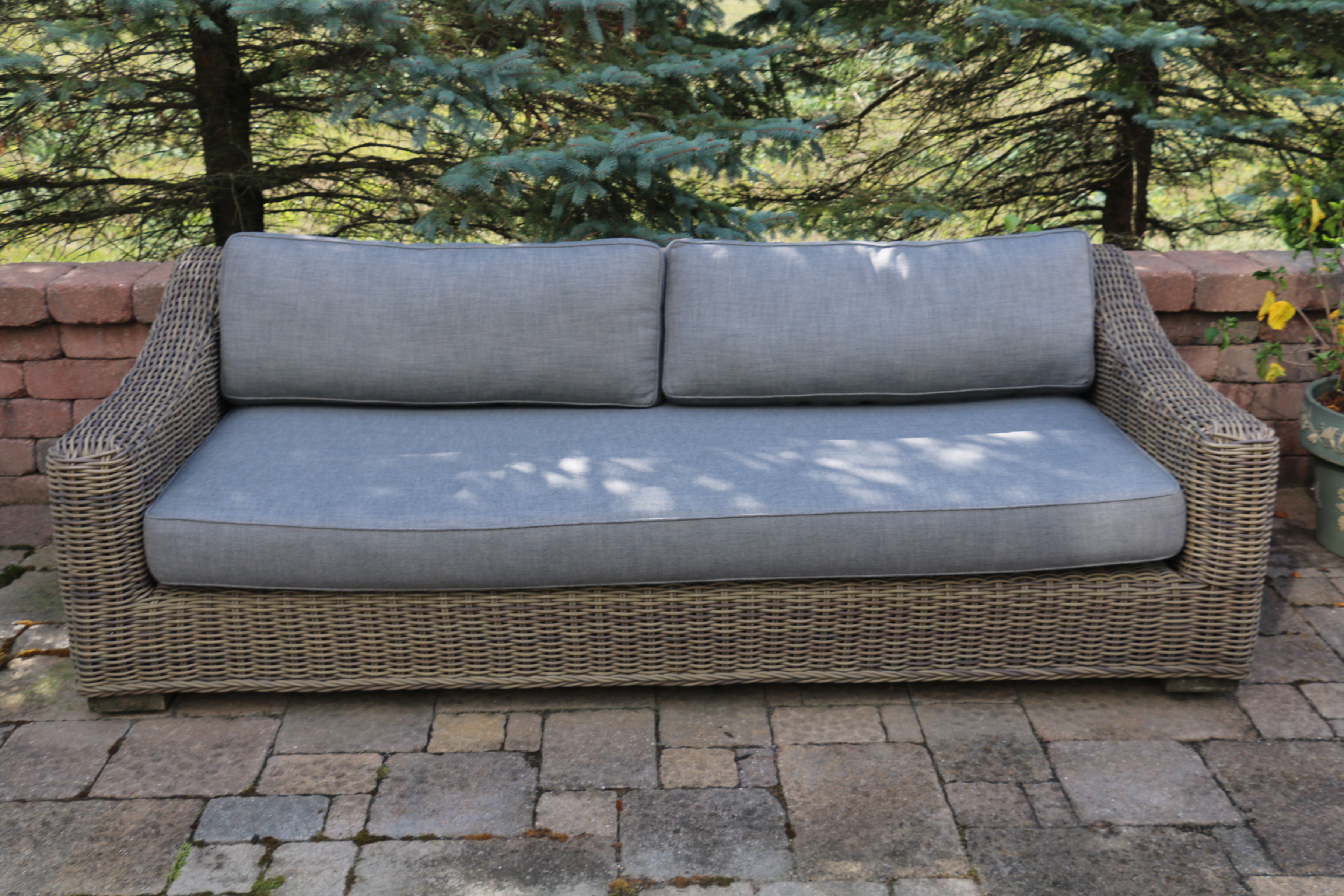 Restoration Hardware "Provence Collection" Wicker Patio Sofa