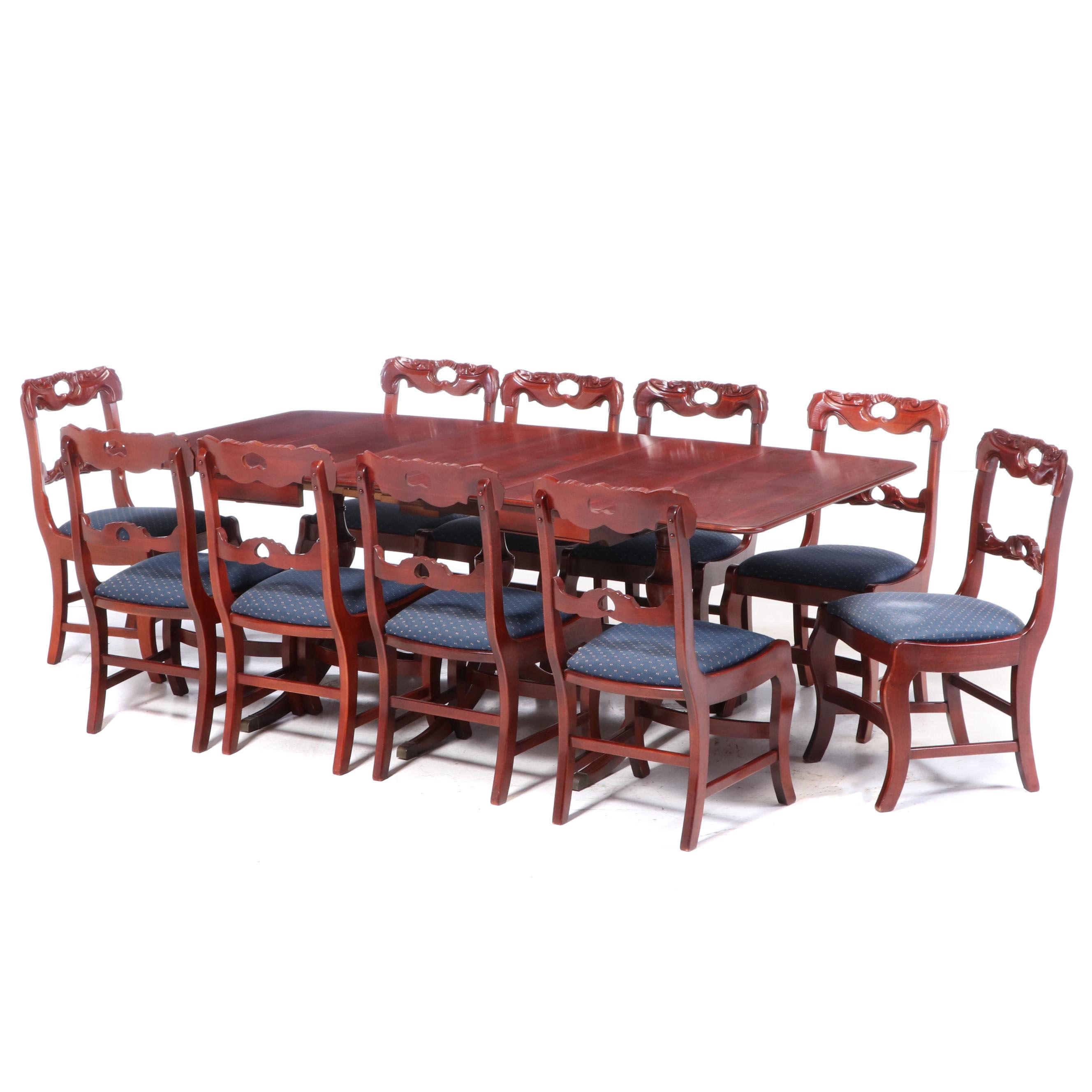 Davis Cabinet Co. Duncan Phyfe Style Cherry Dining Set