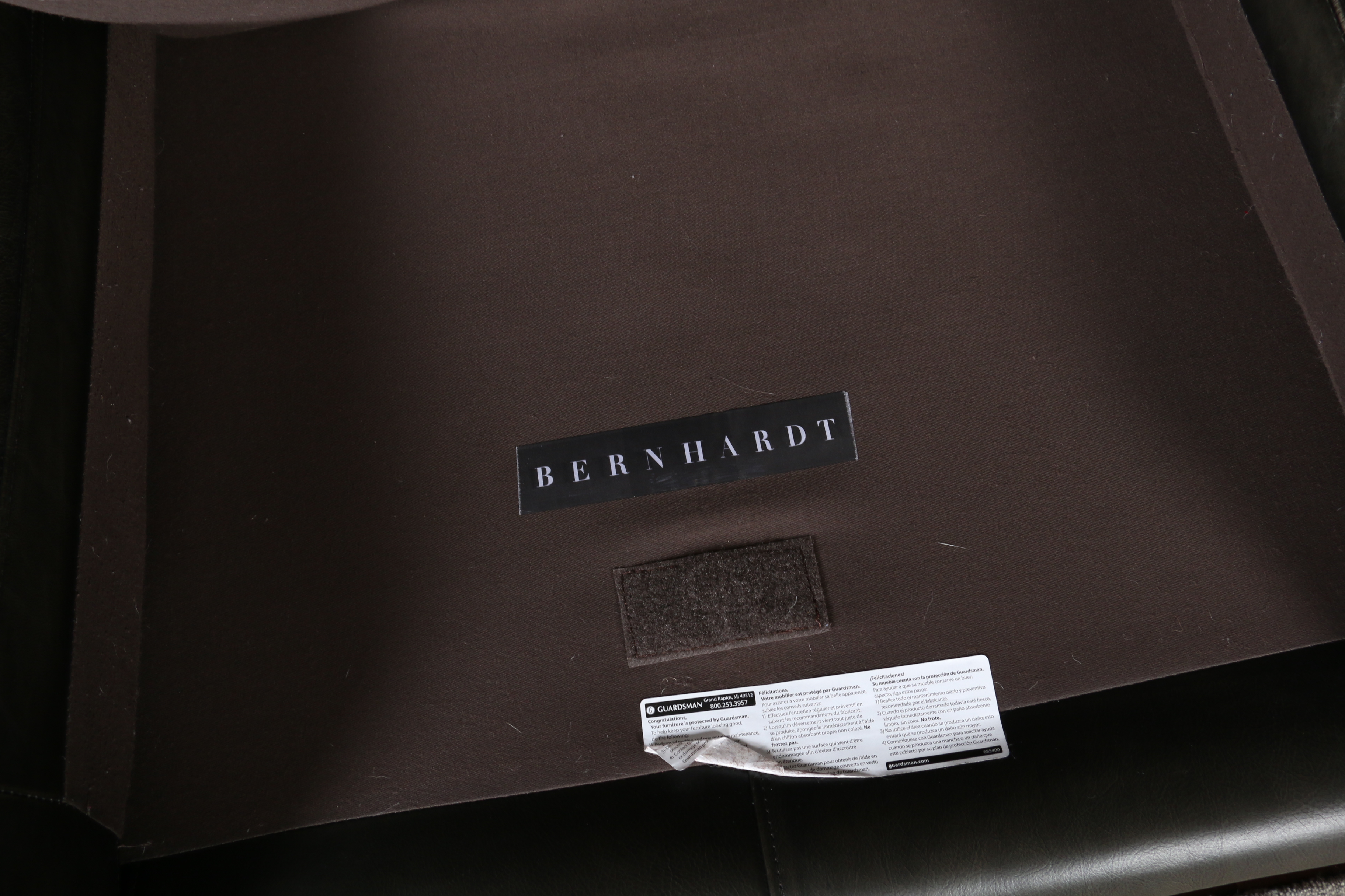 Bernhardt Leather Sofa with Nailhead Trim