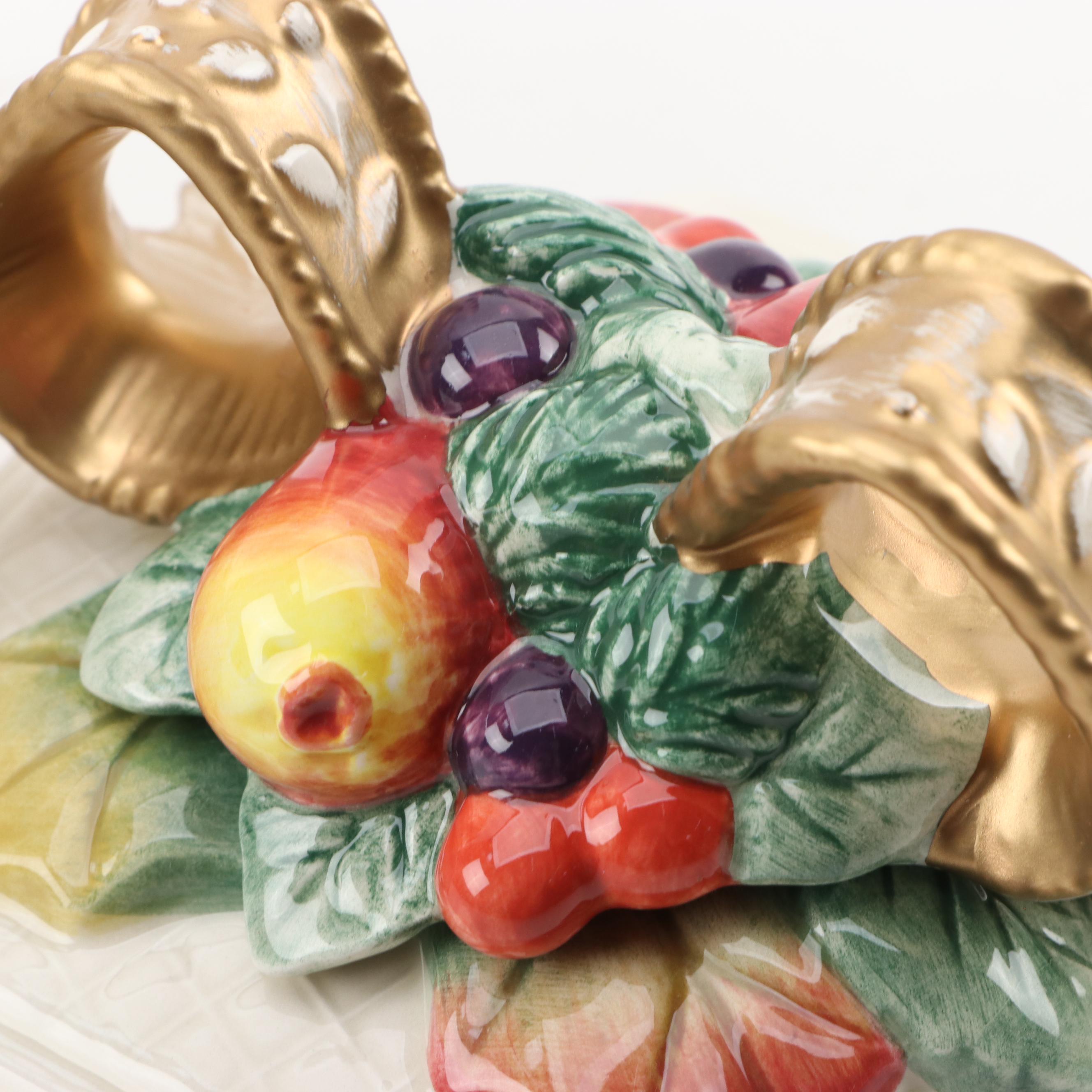 Fitz and Floyd Christmas Elves Tree Pitcher, Deer Candleholder, and more