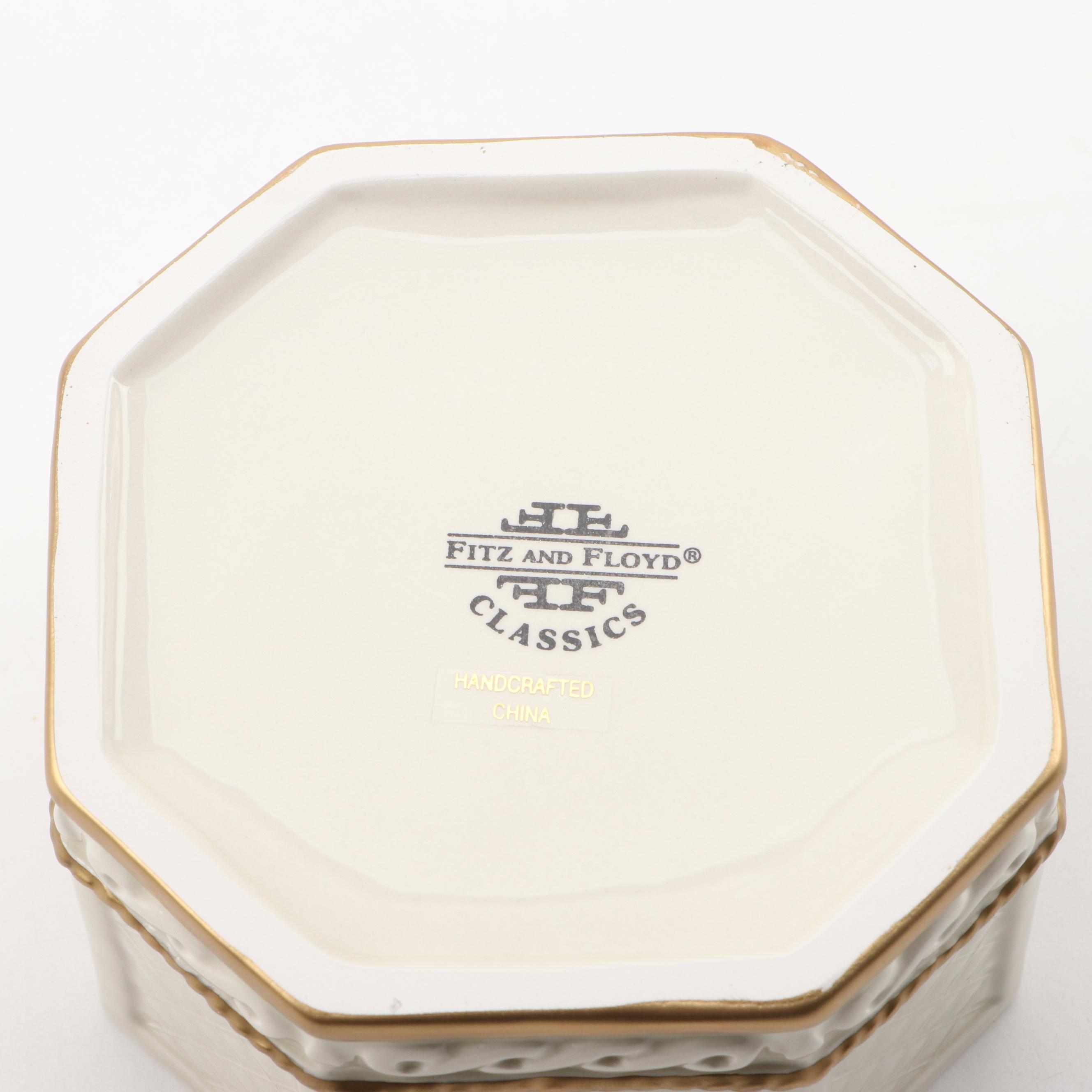 Fitz and Floyd Christmas Elves Tree Pitcher, Deer Candleholder, and more