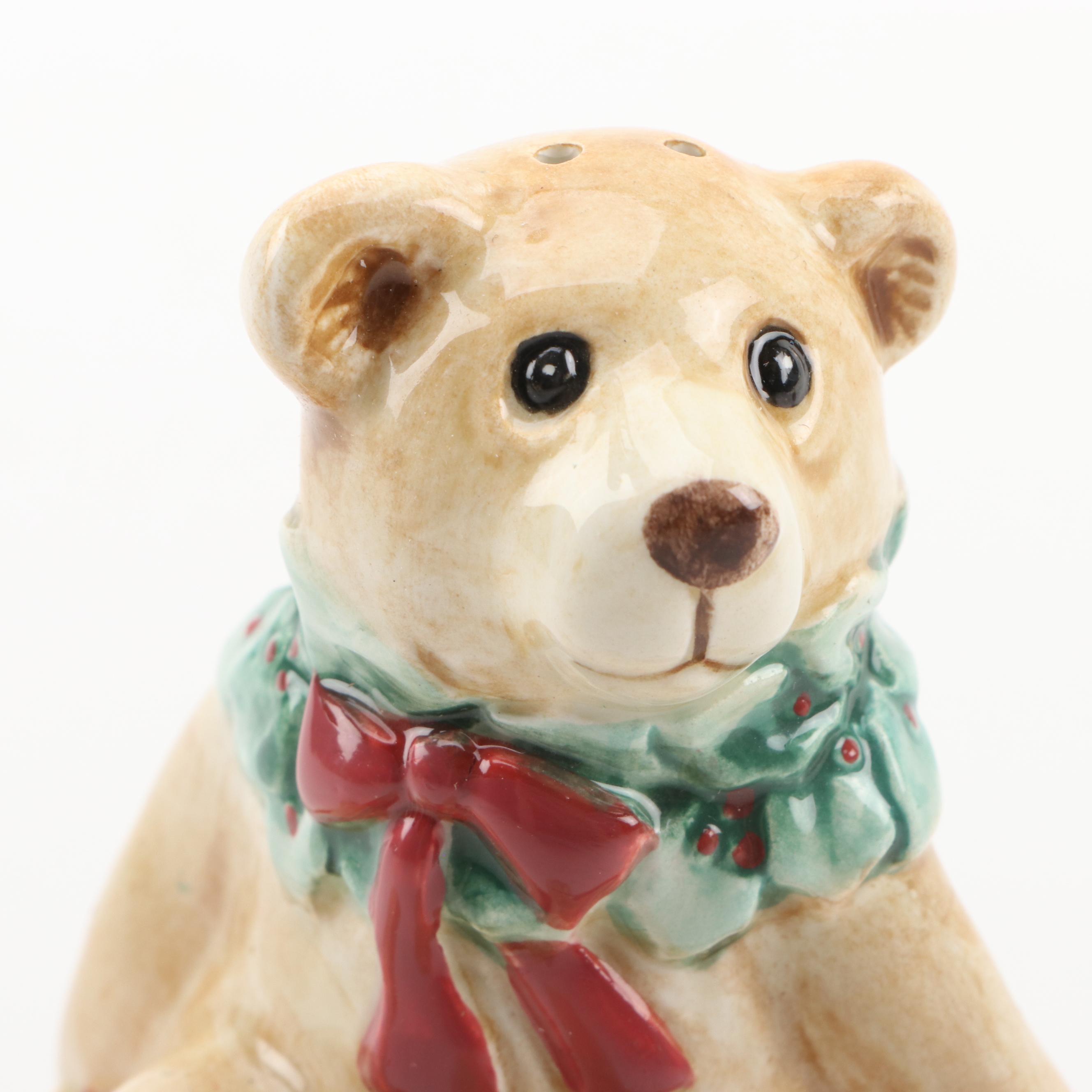 Fitz and Floyd Christmas Elves Tree Pitcher, Deer Candleholder, and more