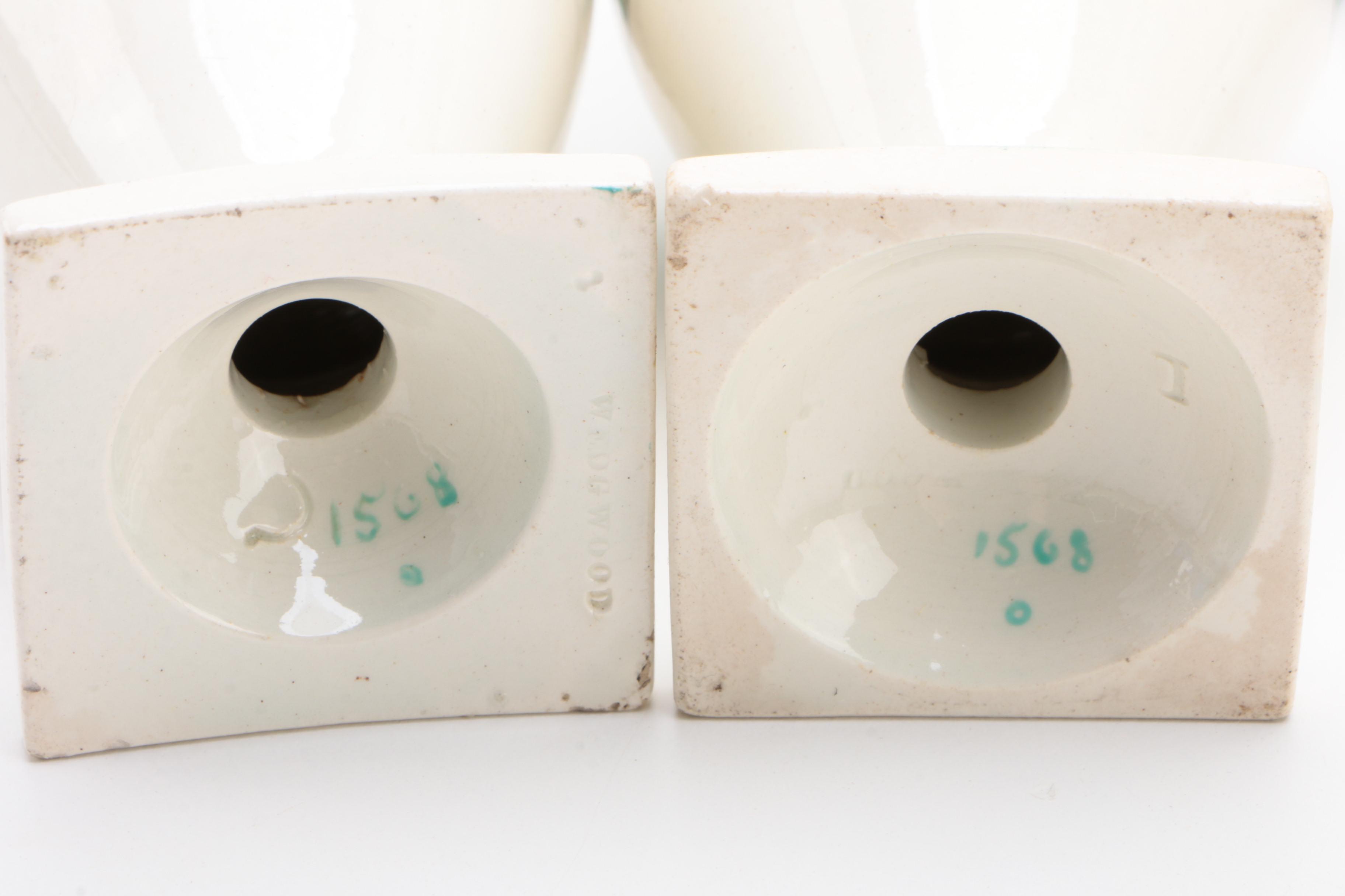 Wedgwood Bell Flower Decorated Earthenware Oval Serveware and Shakers