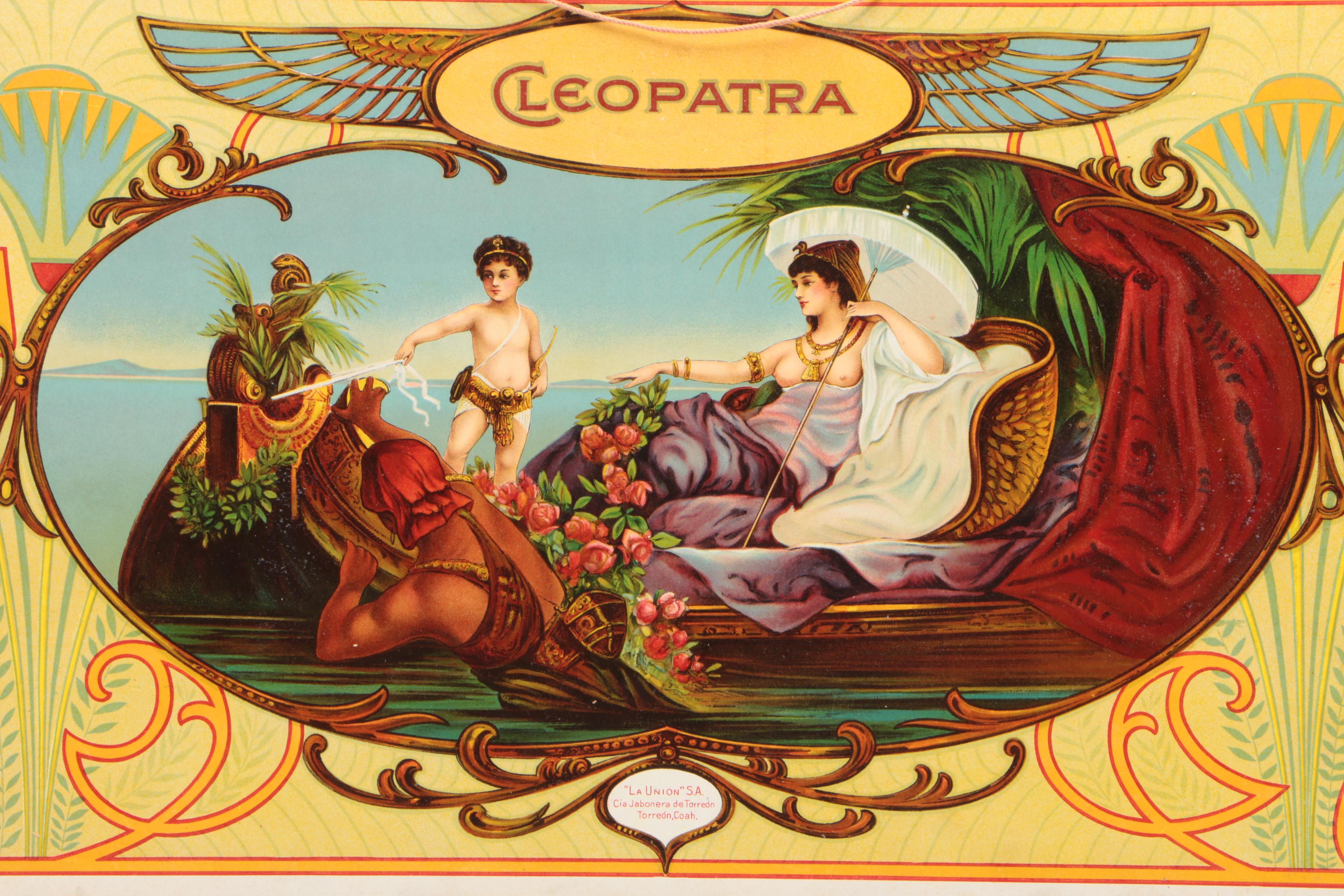 The Henderson Lithograph Co. "Cleopatra Soap" Paper Advertising Signs