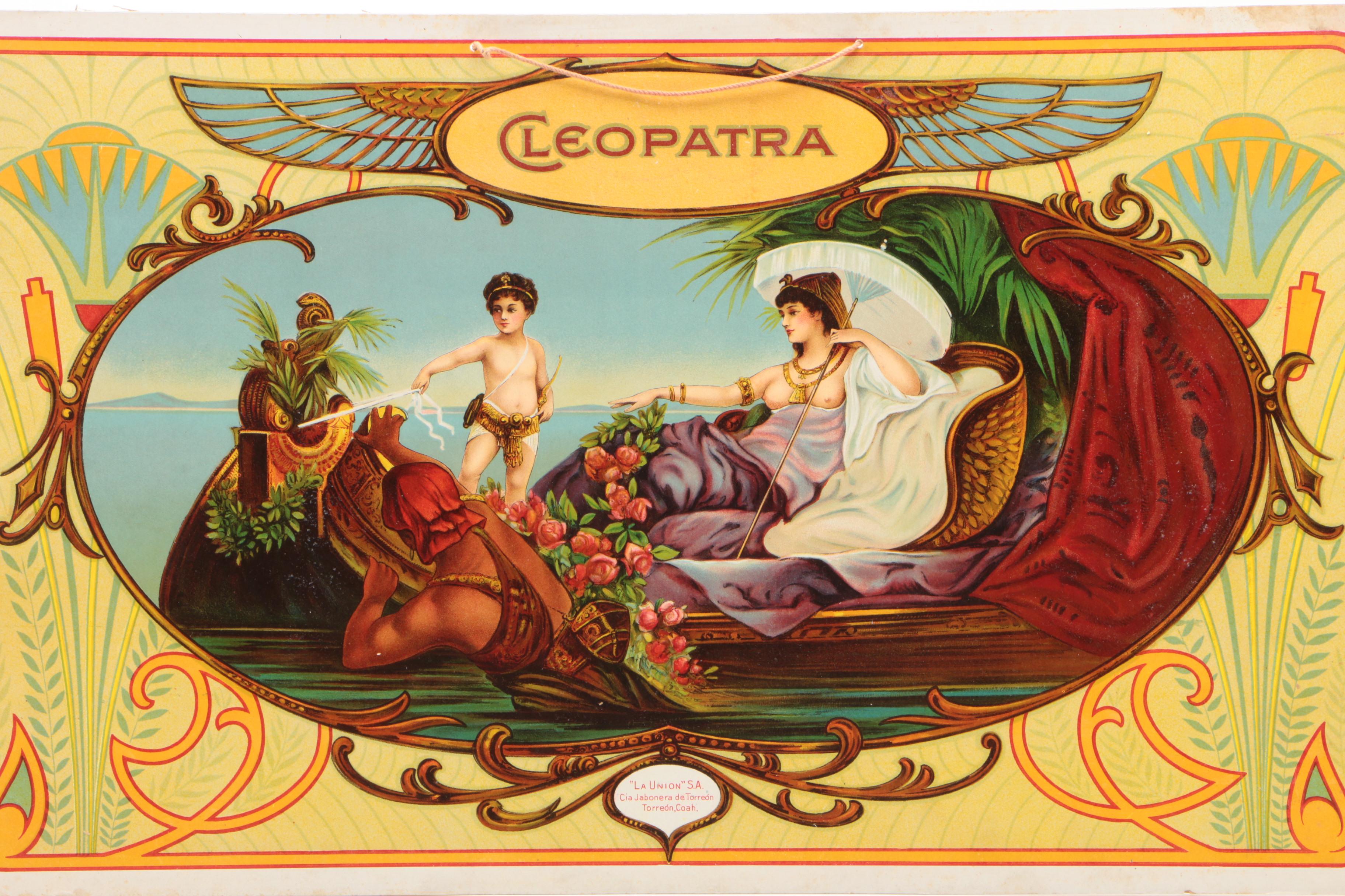 The Henderson Lithograph Co. "Cleopatra Soap" Paper Advertising Signs