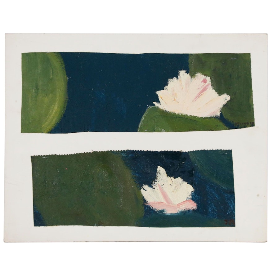 Jerald MironovOil Painting Fragments of Water Lilies, 1996