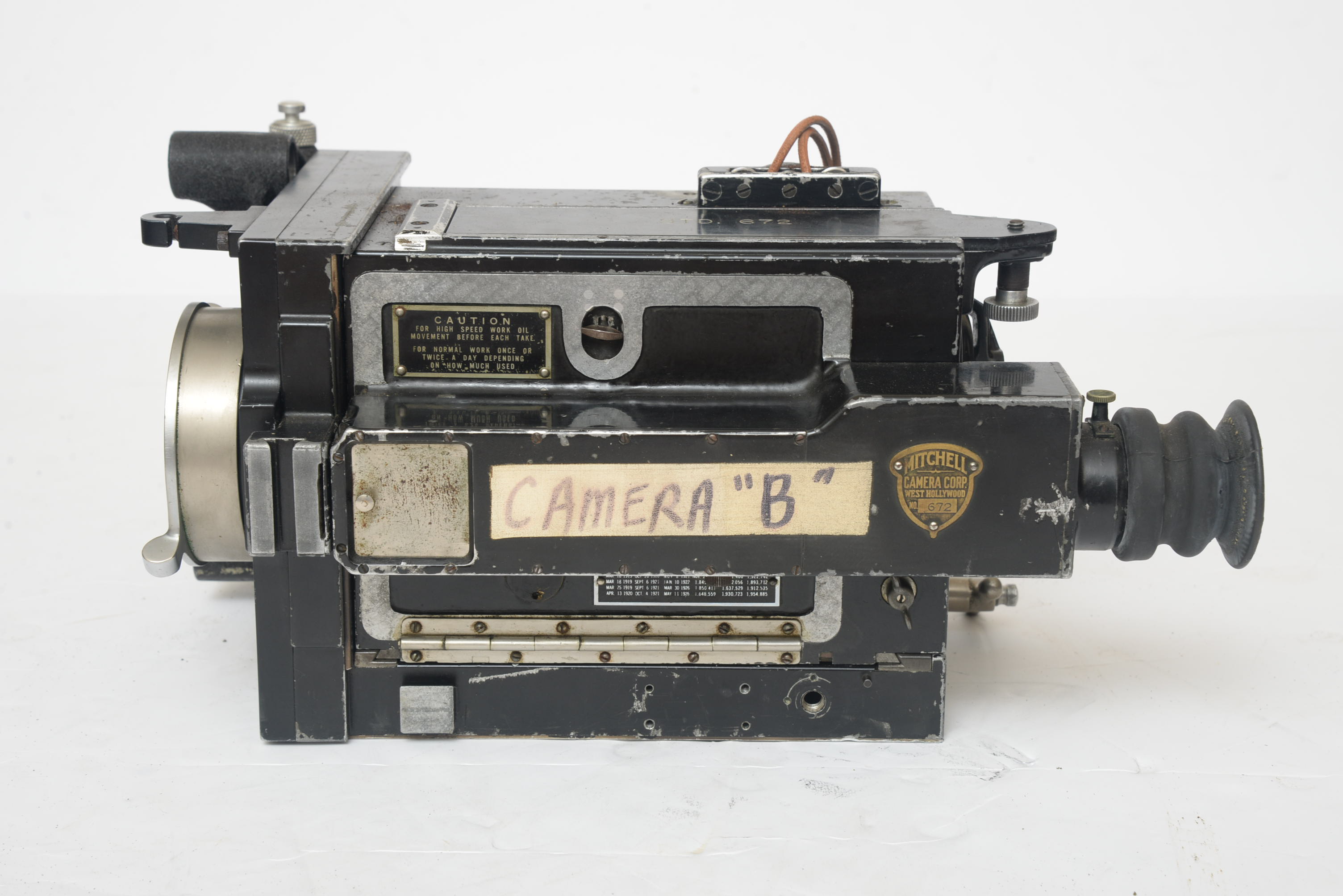 Important Mitchell Camera No. 672 35mm Motion Picture Camera, Film and Motor