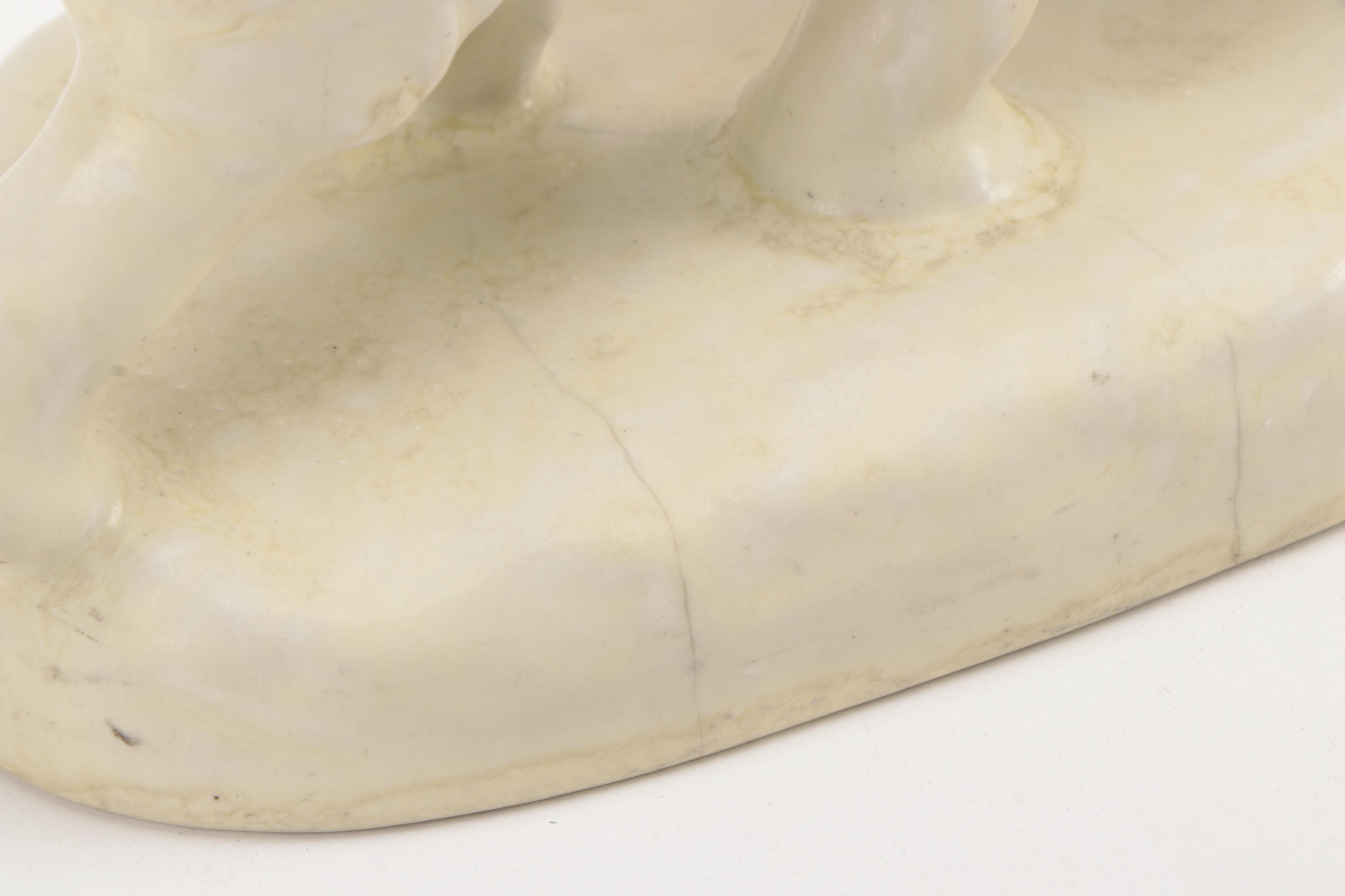 Rookwood Pottery White Glaze Ceramic Elephant Bookends, 1920
