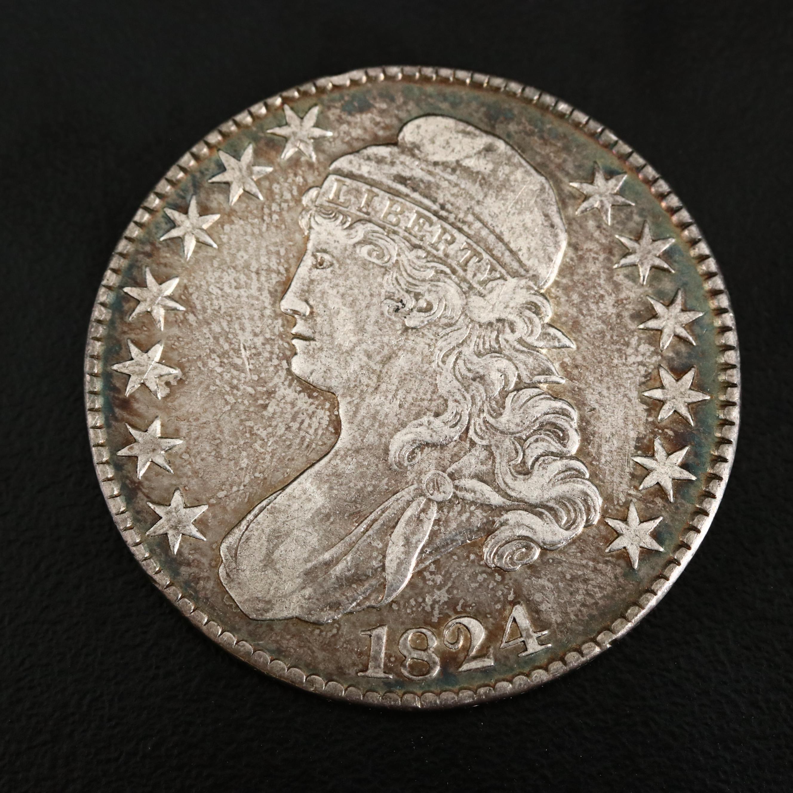 1824 Capped Bust Silver Half Dollar