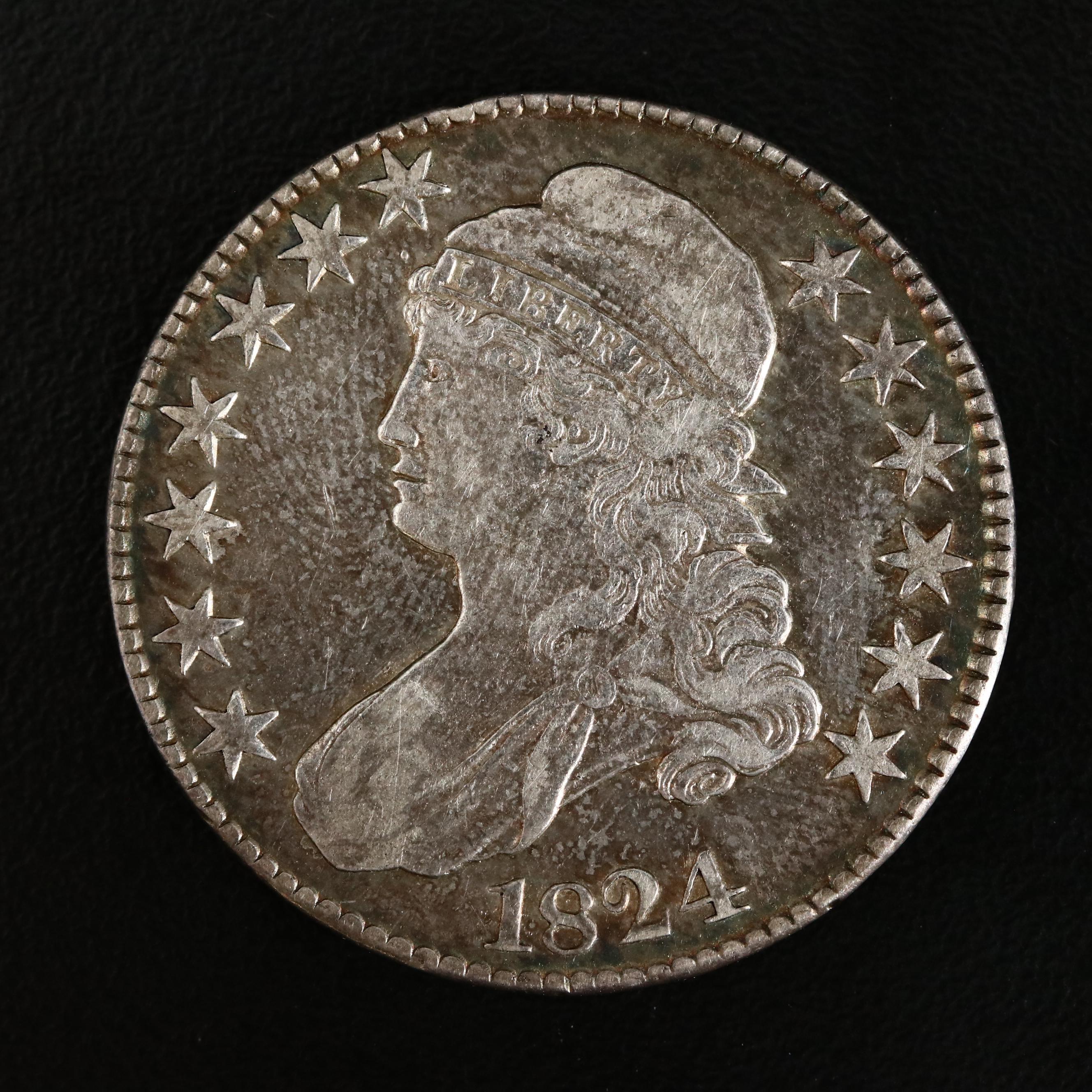 1824 Capped Bust Silver Half Dollar
